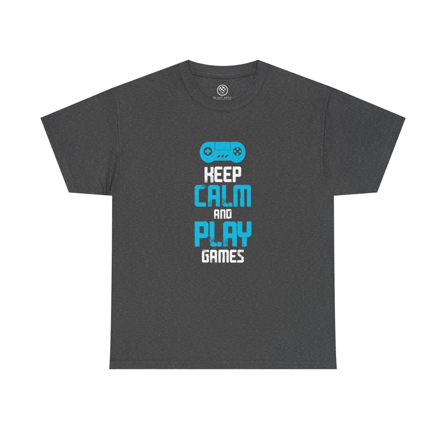 Keep Calm and Play Games Tee – Gamer Motivation Shirt
