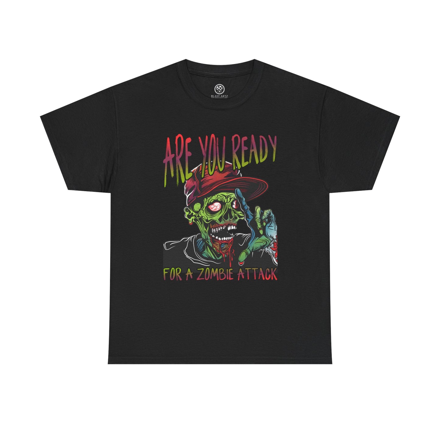 Funny Zombie Attack Tee – Colorful Undead Horror T-Shirt