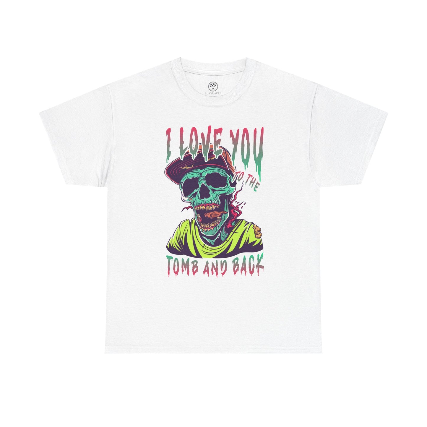 Love You to the Tomb and Back Zombie Tee – Colorful Undead Horror T-Shirt