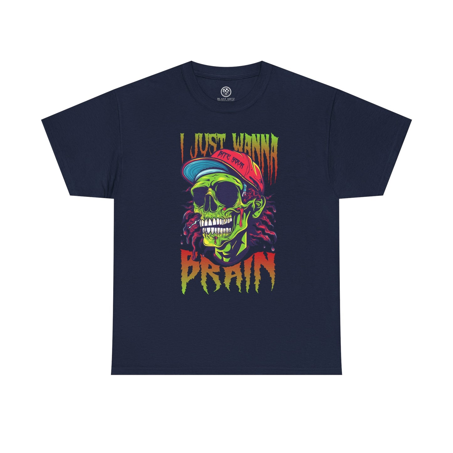 Bite of Brains Zombie Tee – Scary Horror Halloween Shirt
