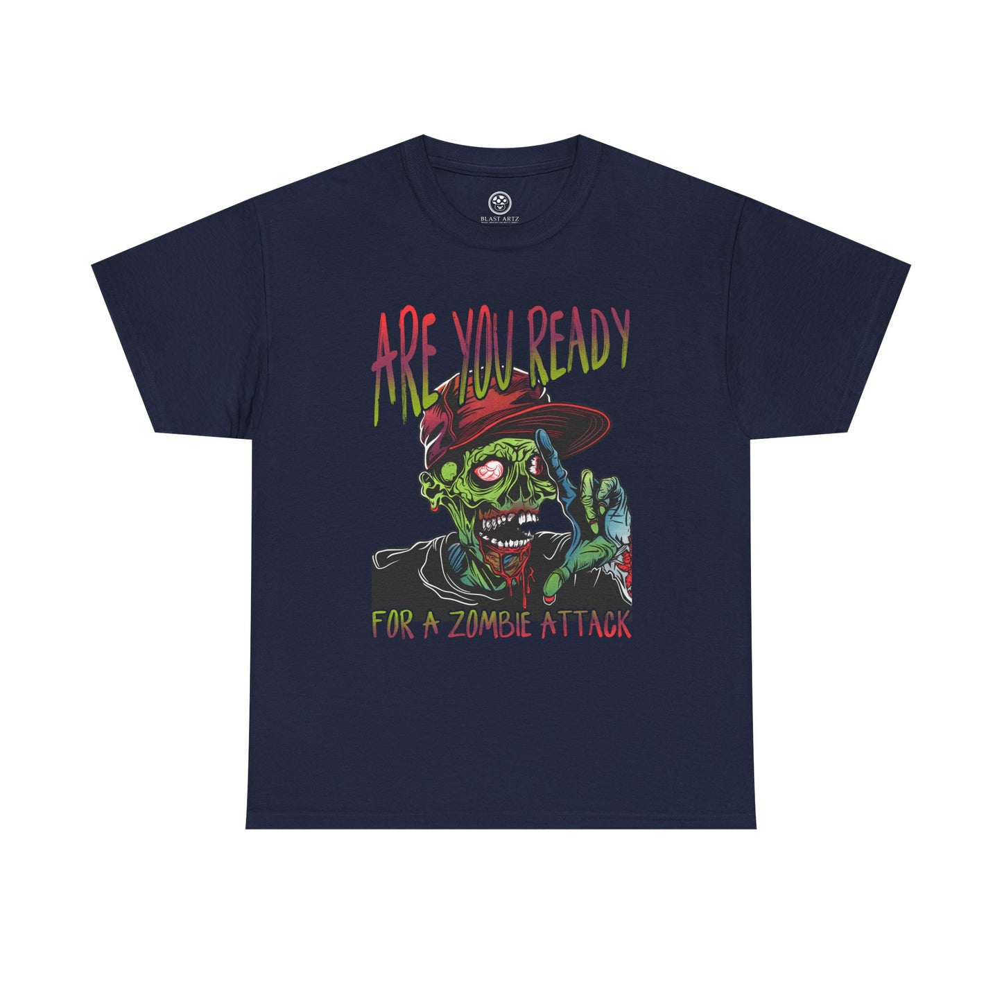 Funny Zombie Attack Tee – Colorful Undead Horror T-Shirt