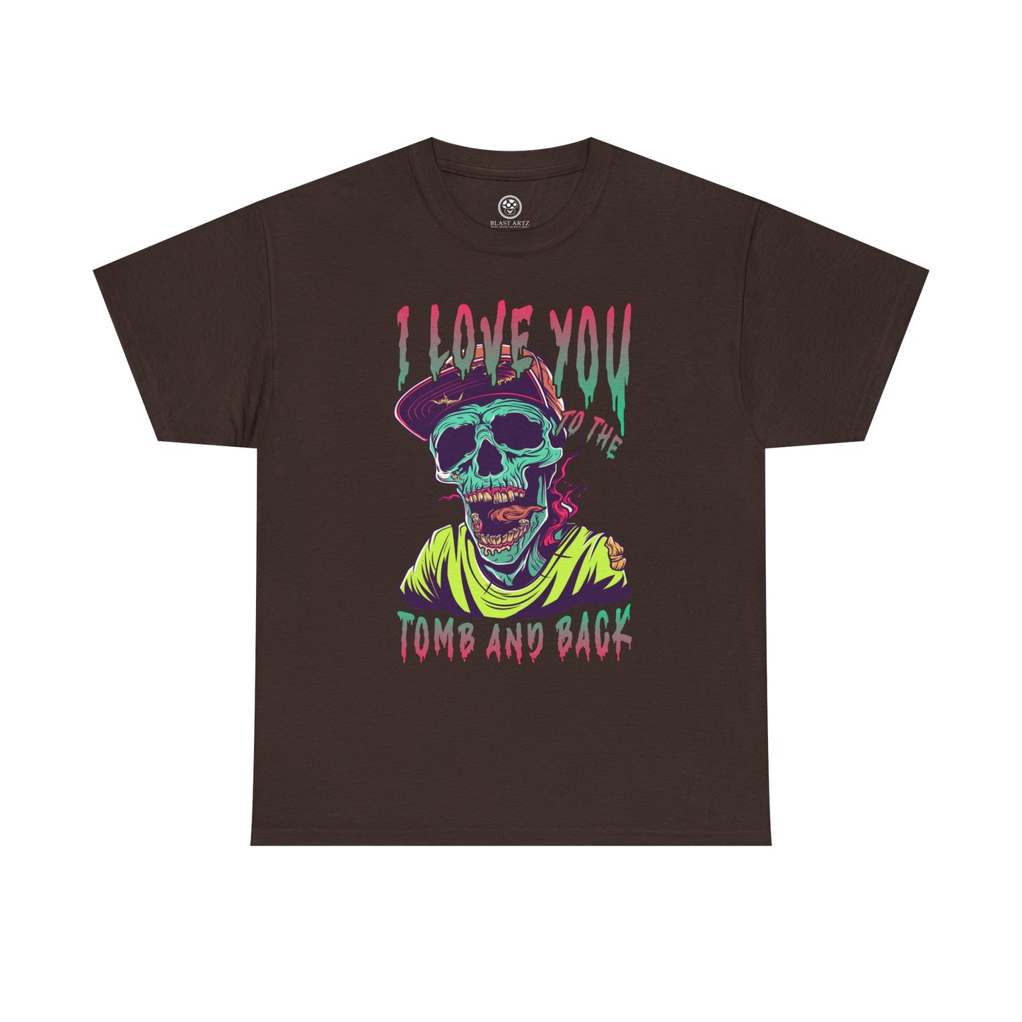 Love You to the Tomb and Back Zombie Tee – Colorful Undead Horror T-Shirt