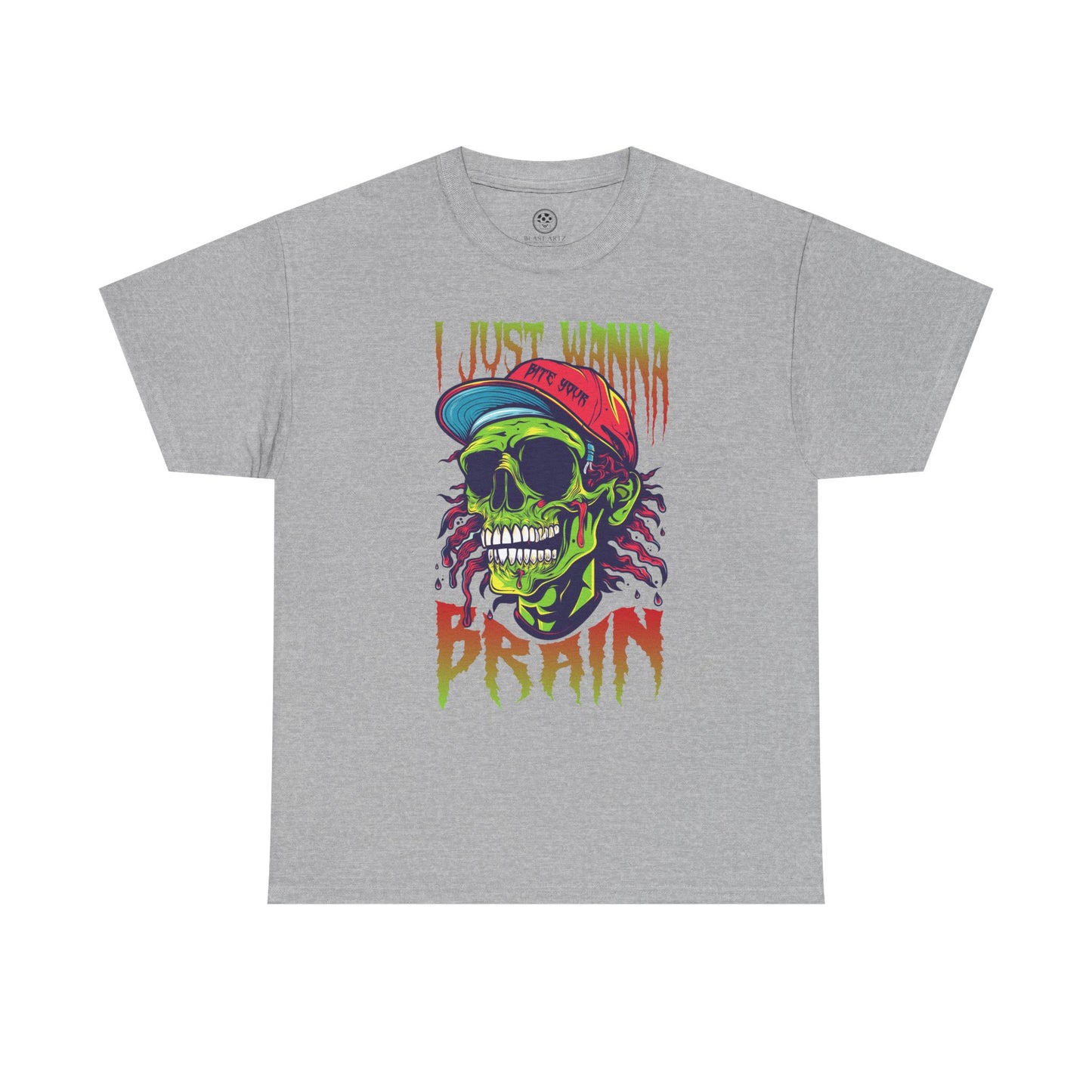 Bite of Brains Zombie Tee – Scary Horror Halloween Shirt