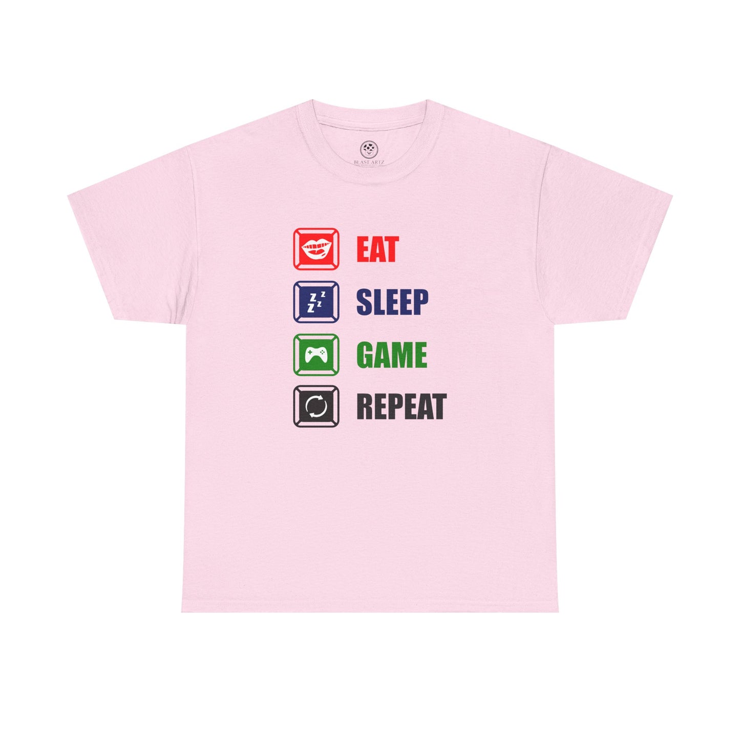 Eat Sleep Game Repeat Tee – Gamer Lifestyle Shirt