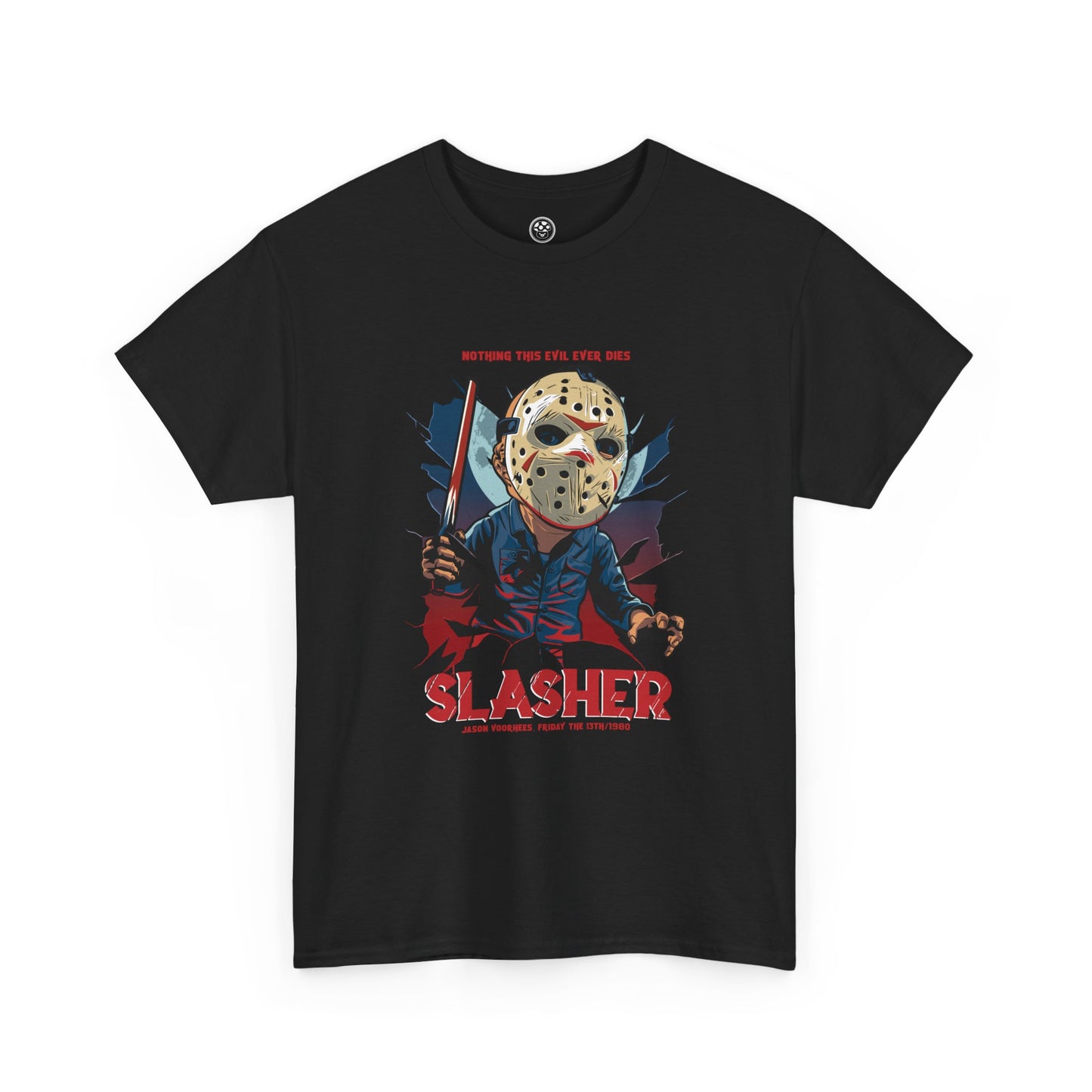 Slasher Night Tee – Retro Horror Villain Graphic Shirt