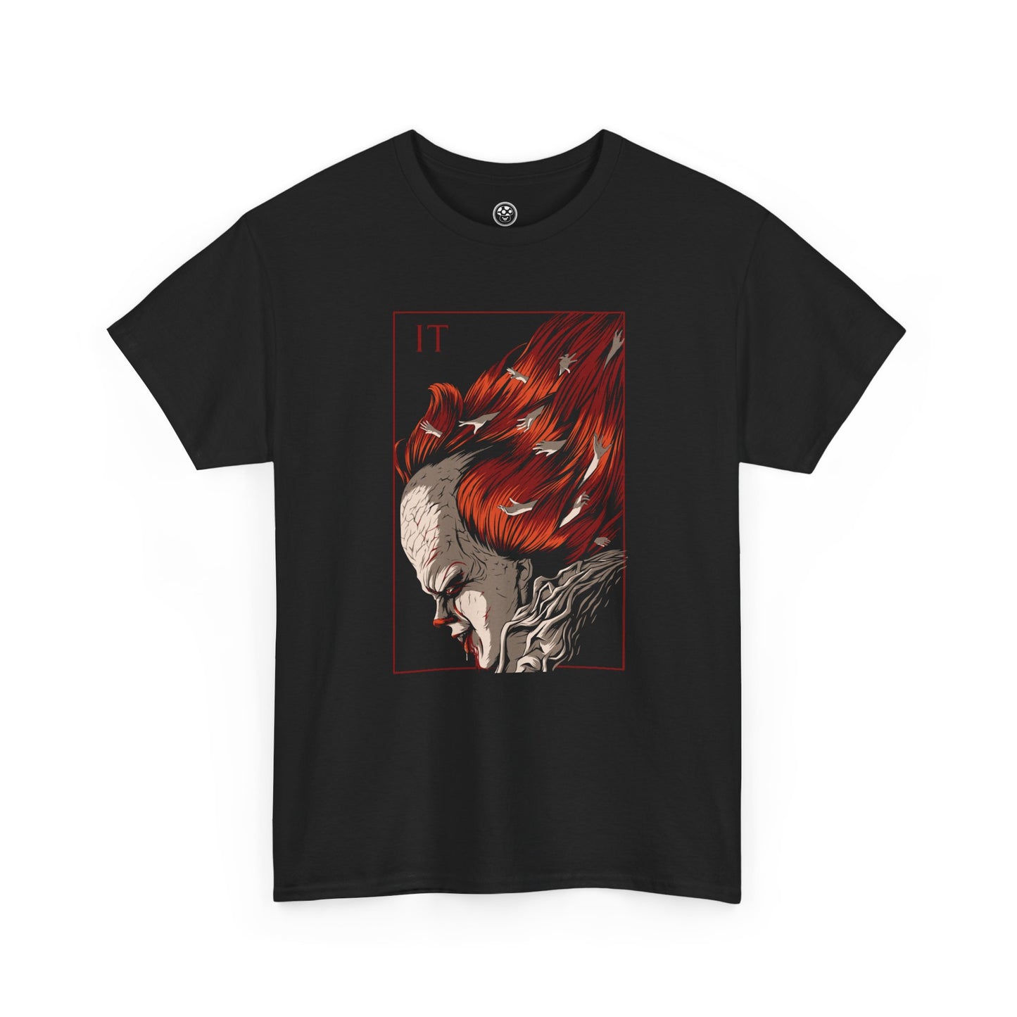 Shadowed Clown Face Tee – Horror Villain Artistic Graphic Shirt