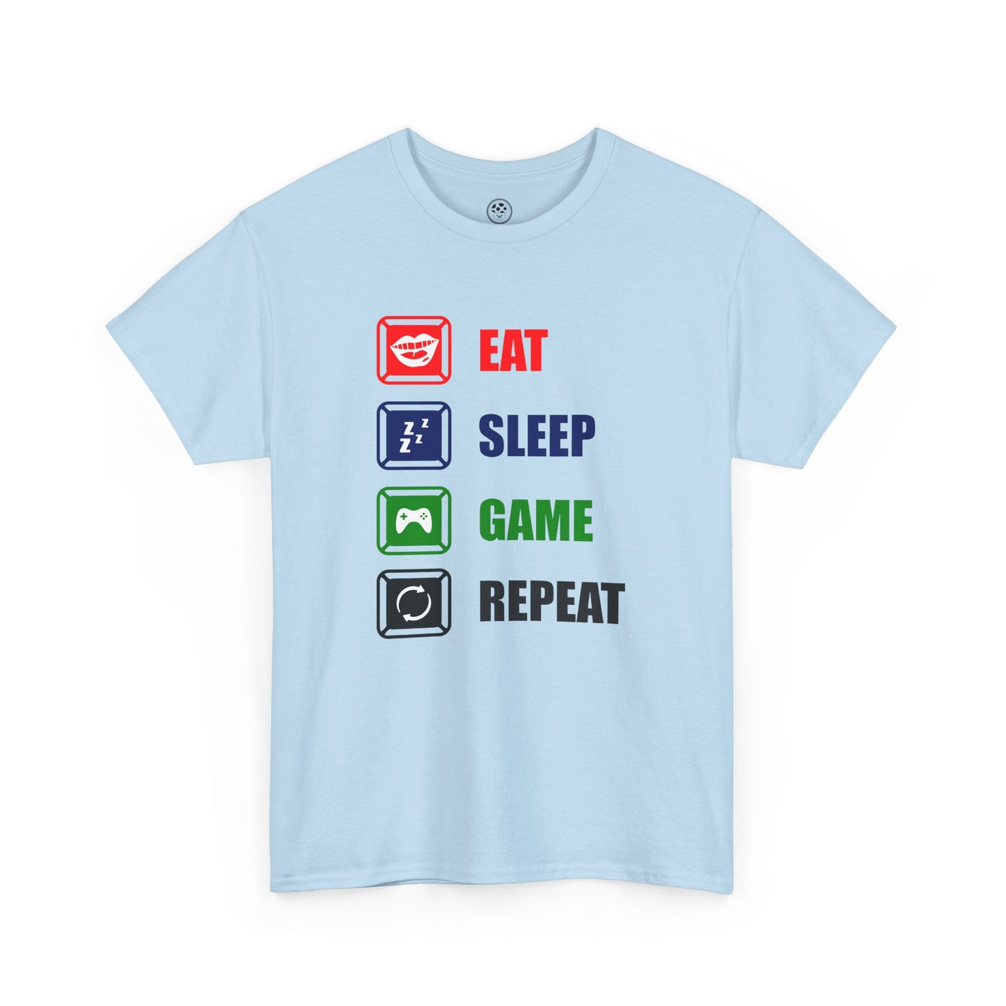 Eat Sleep Game Repeat Tee – Gamer Lifestyle Shirt