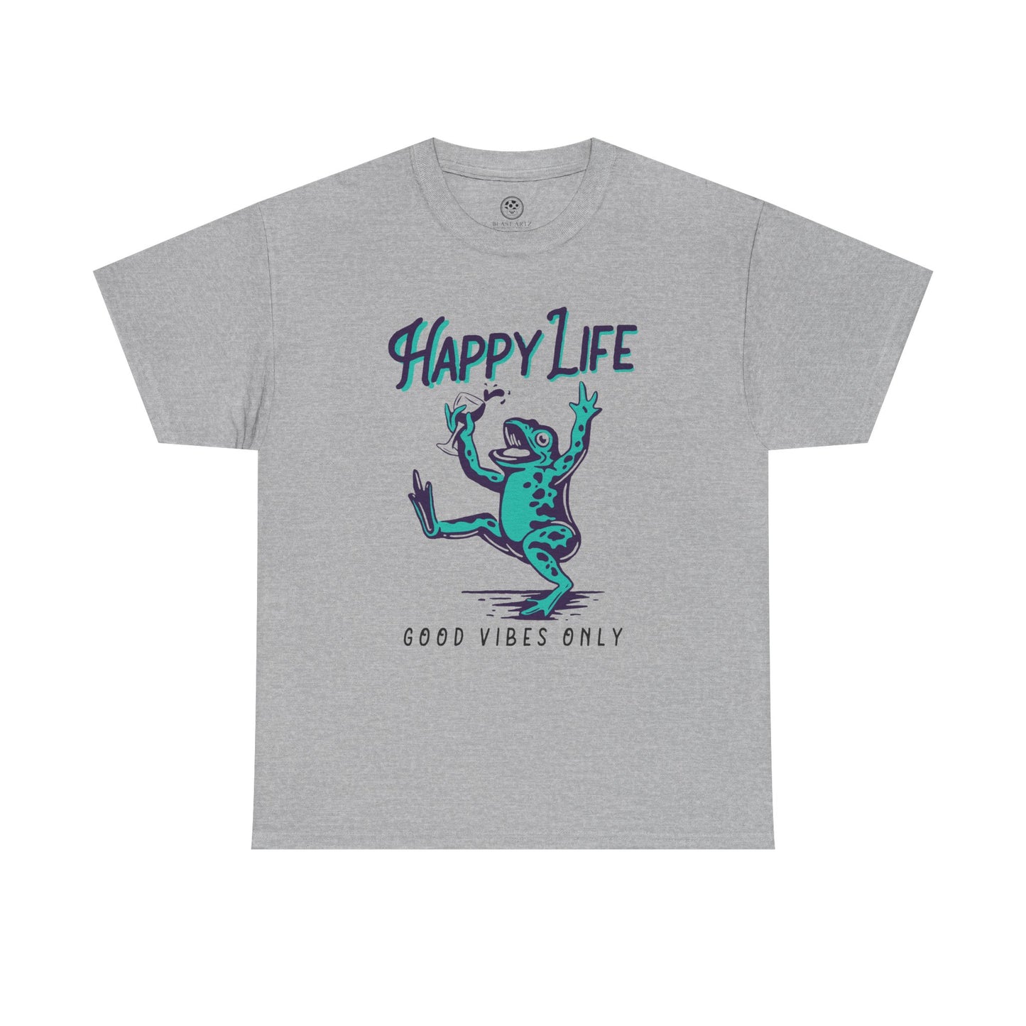 Happy Life Frog Tee – Good Vibes Shirt