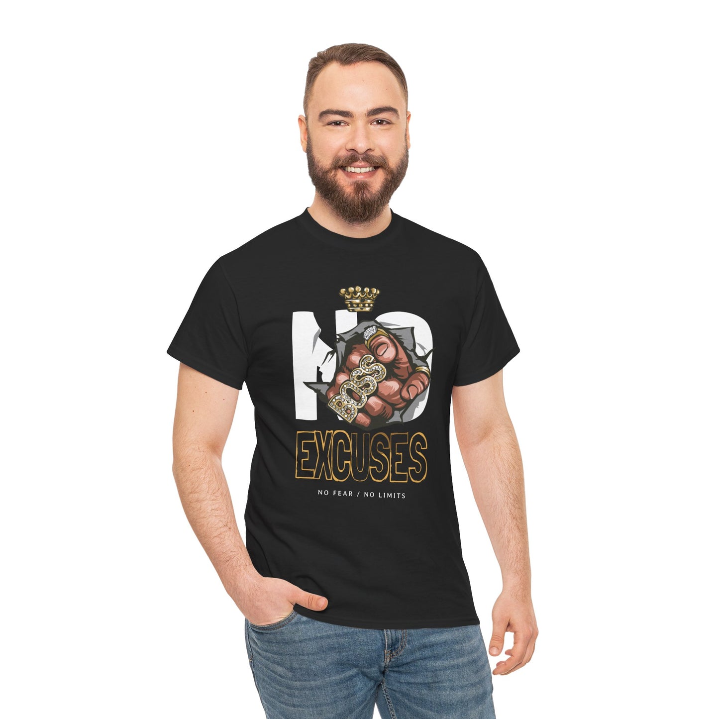 No Excuses Tee – Motivational Statement Shirt