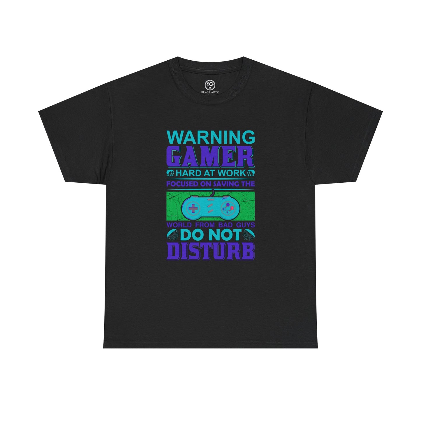 Warning Gamer at Work Tee – Funny Gaming Shirt