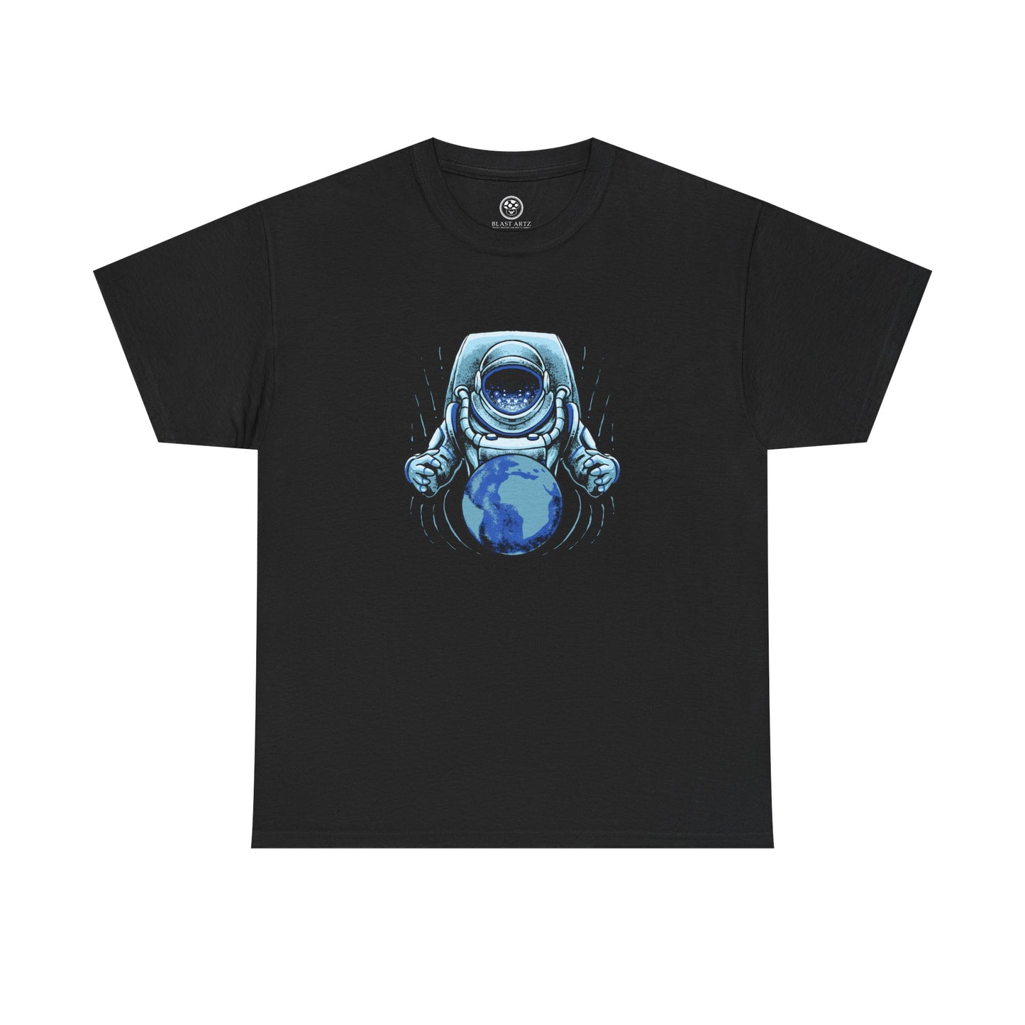 Astronaut Galaxy T-Shirt – Blue Cosmic Space Tee