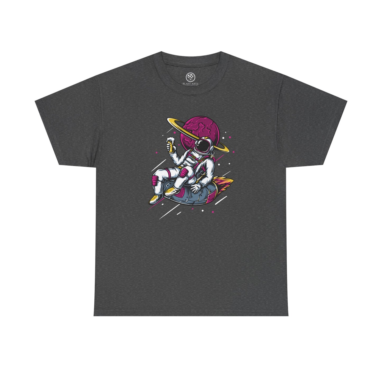 Colorful Astronaut Tee – Trendy Space Cotton Shirt