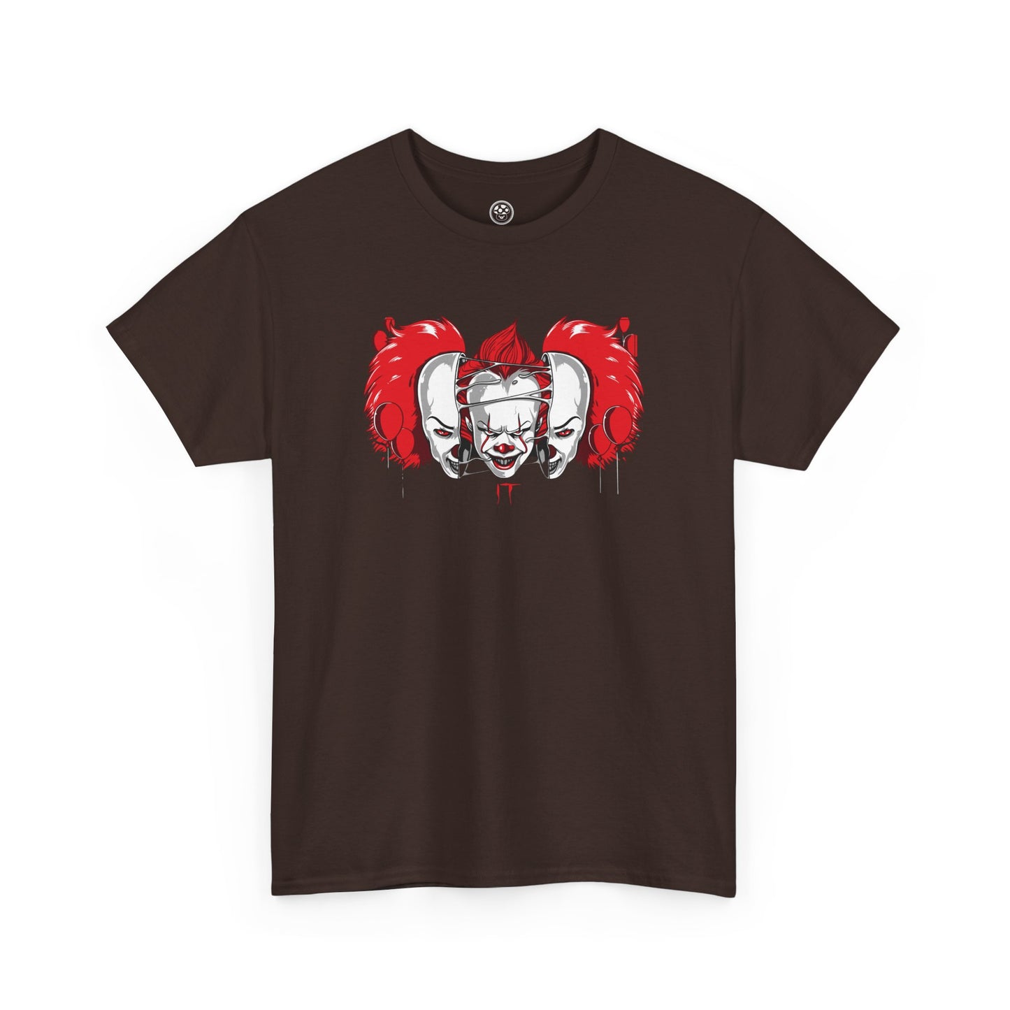 Creepy Clown Duo Tee – Double Face Horror Graphic Shirt
