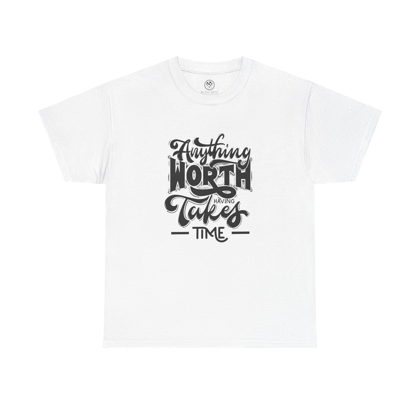 Worth Having White Tee – Motivational Gaming Shirt