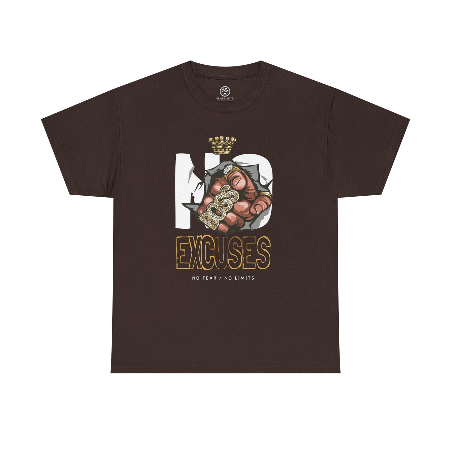 No Excuses Tee – Motivational Statement Shirt