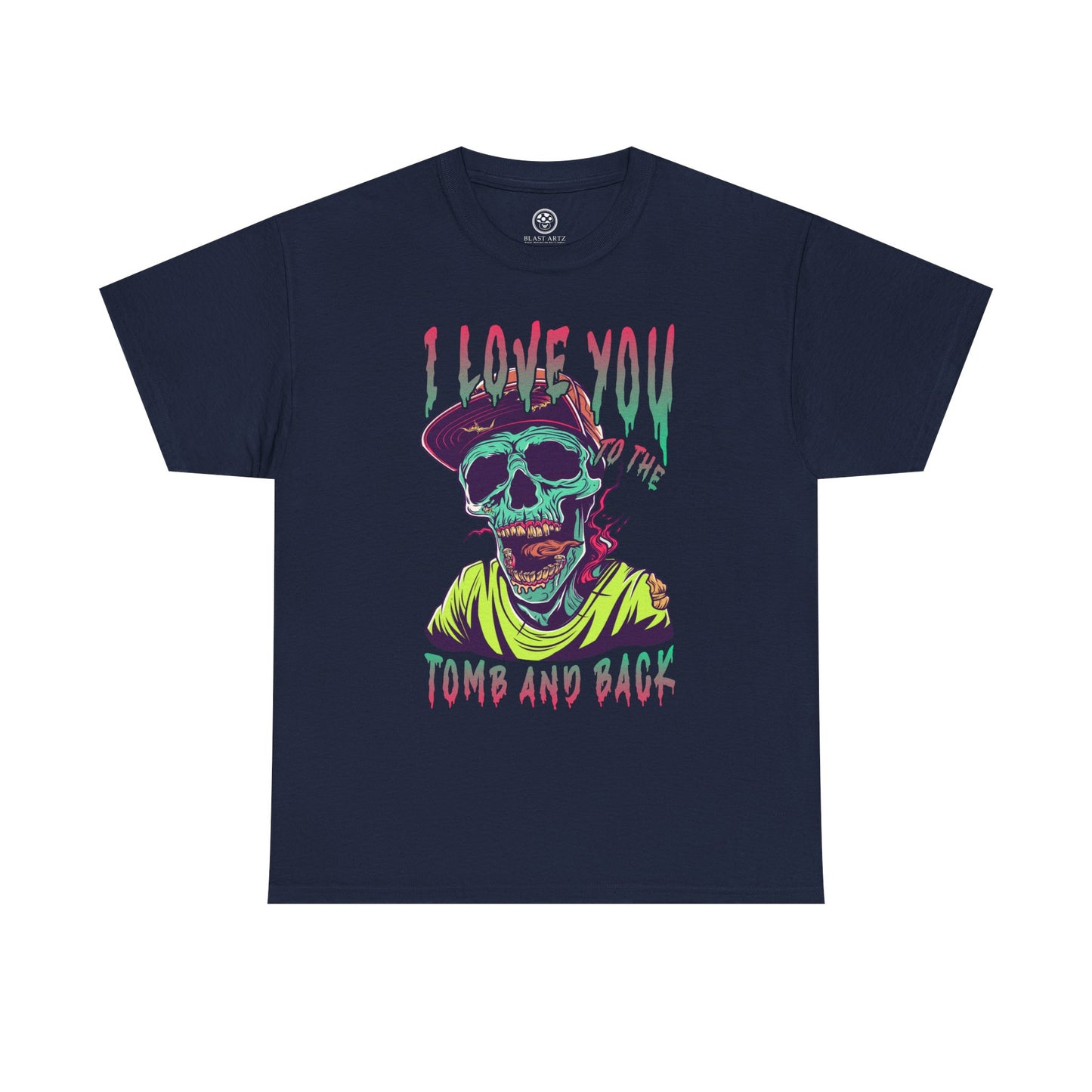Love You to the Tomb and Back Zombie Tee – Colorful Undead Horror T-Shirt