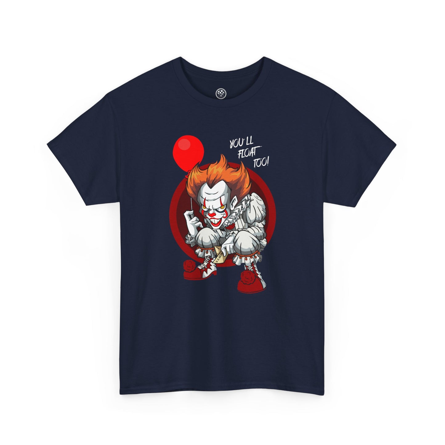 Red Balloon Clown Tee – Creepy Horror Graphic Shirt