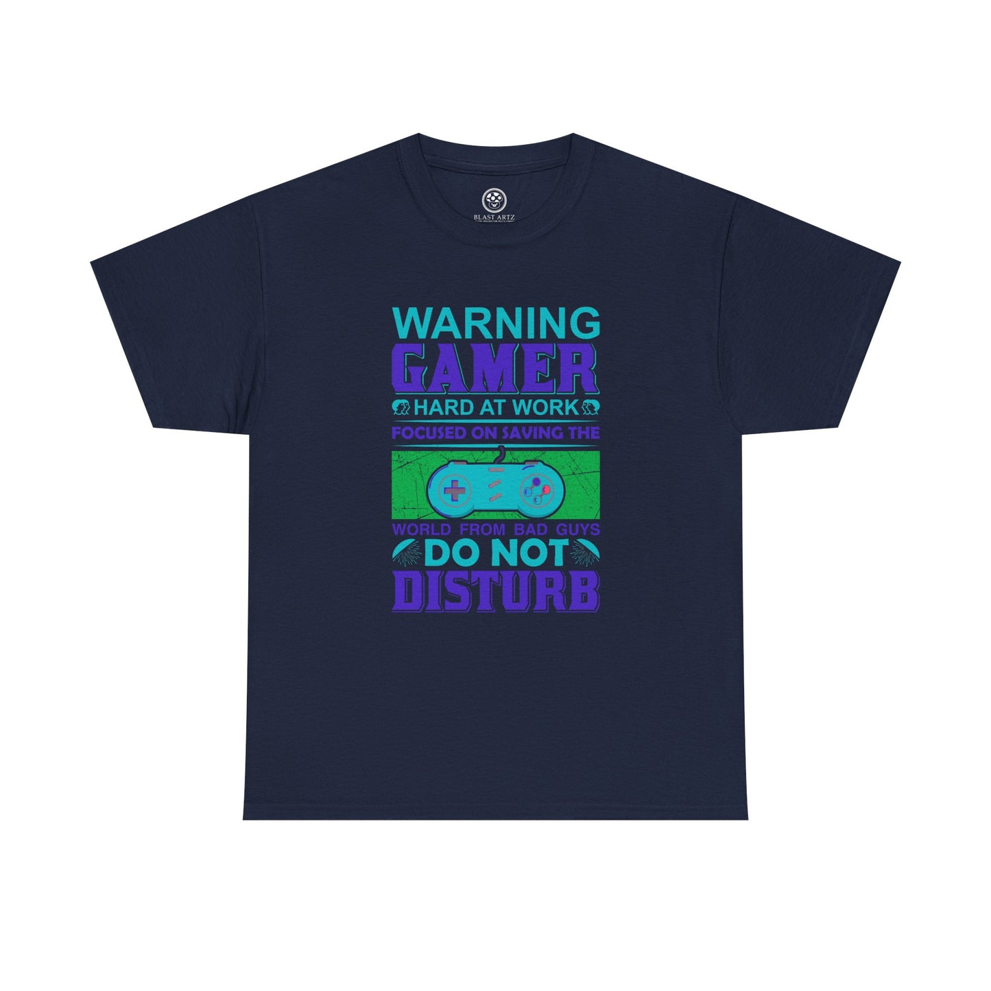 Warning Gamer at Work Tee – Funny Gaming Shirt