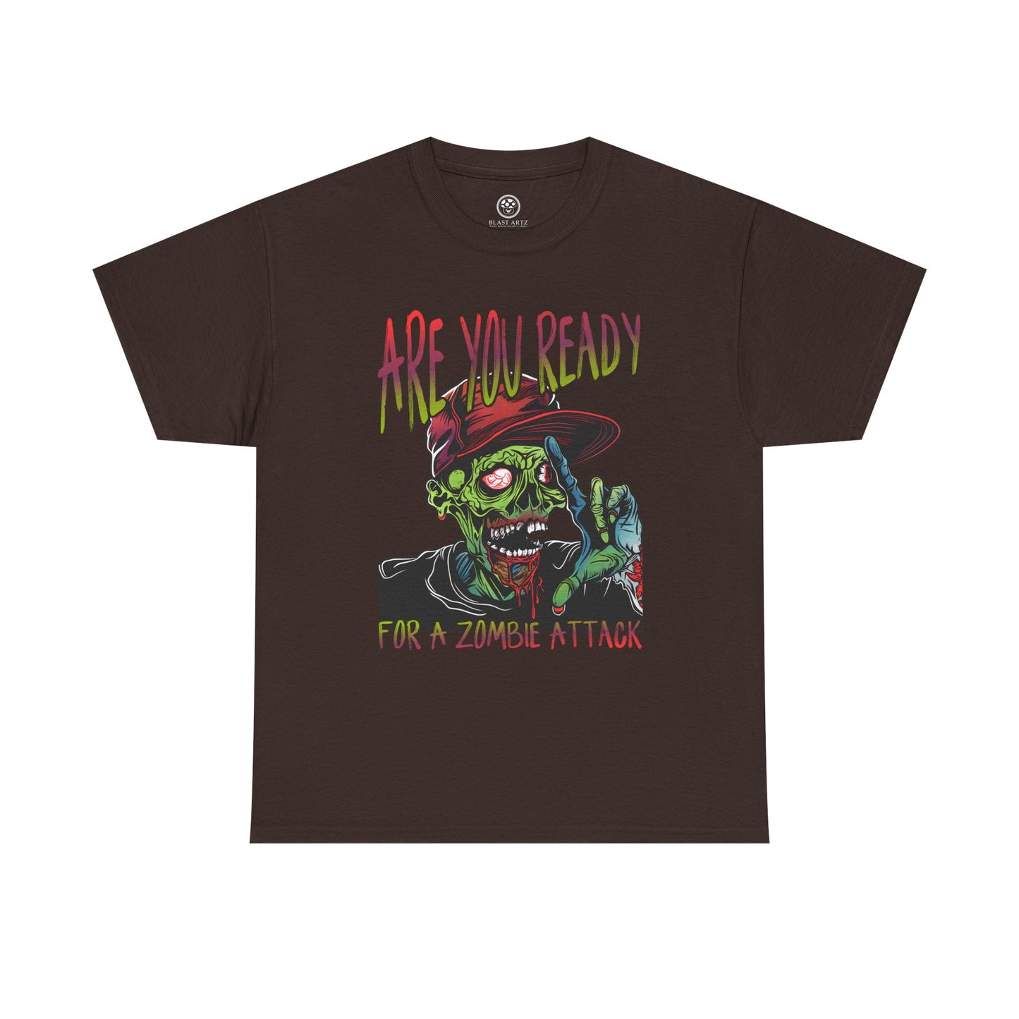 Funny Zombie Attack Tee – Colorful Undead Horror T-Shirt