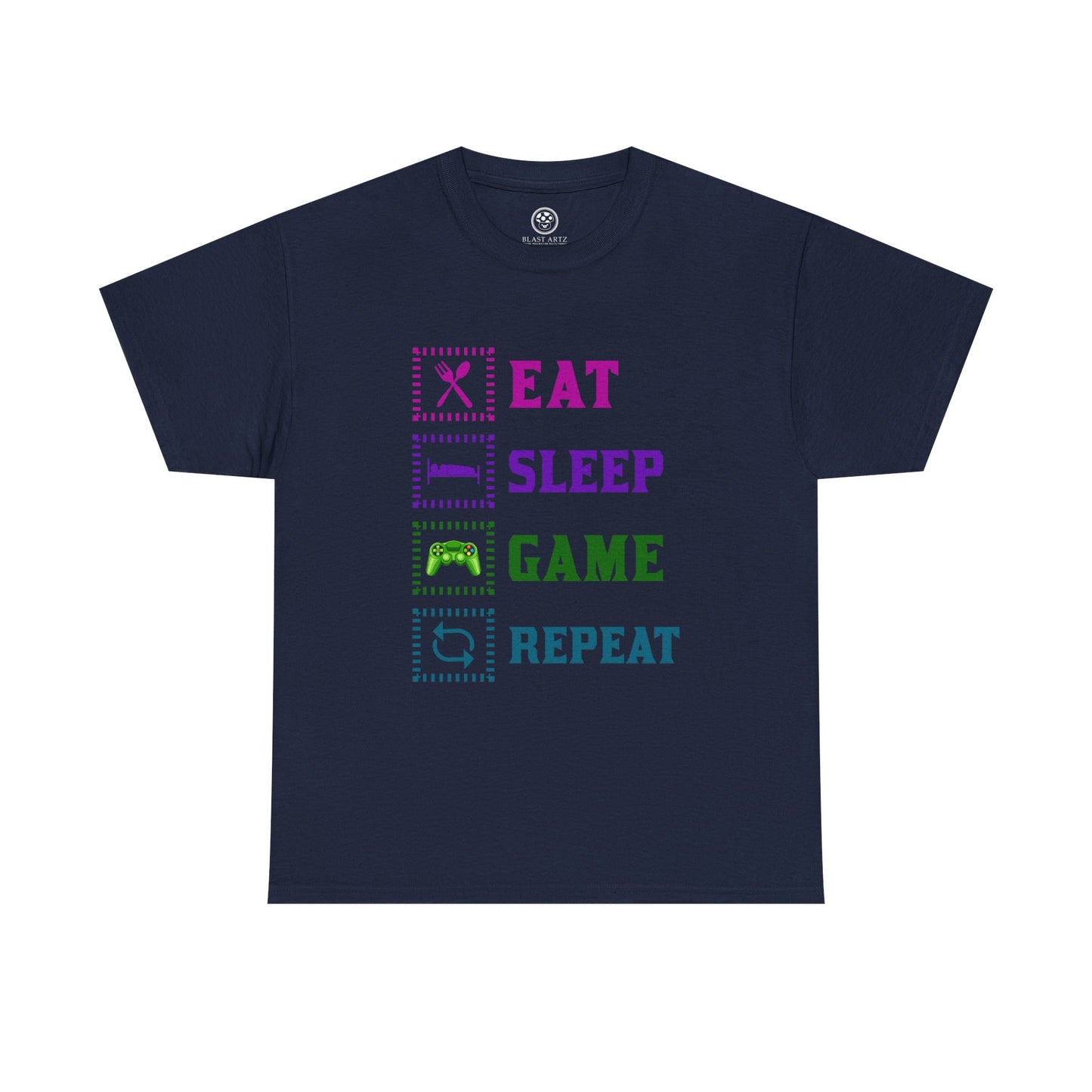 Eat Sleep Game Tee – Gamer Routine Shirt