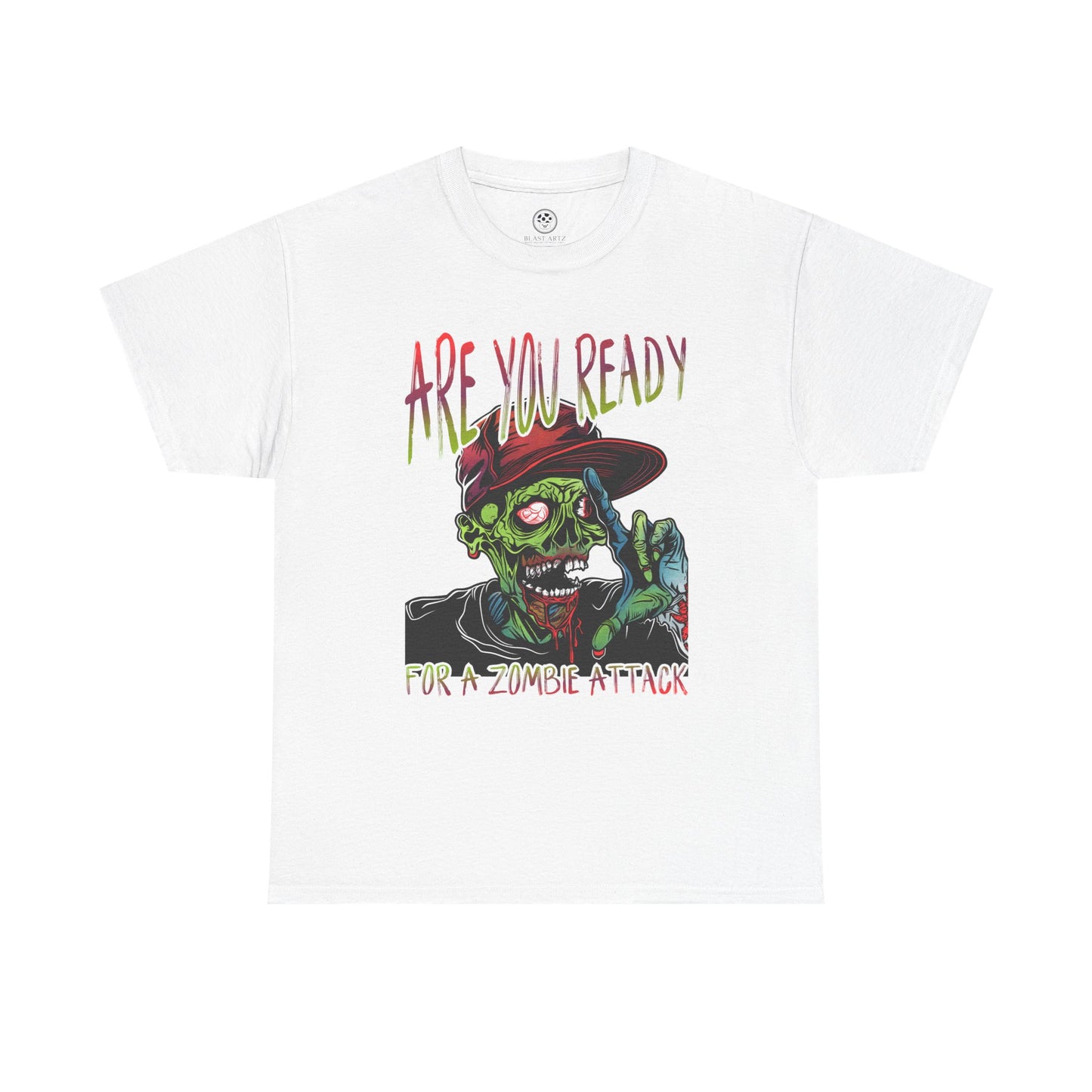Funny Zombie Attack Tee – Colorful Undead Horror T-Shirt
