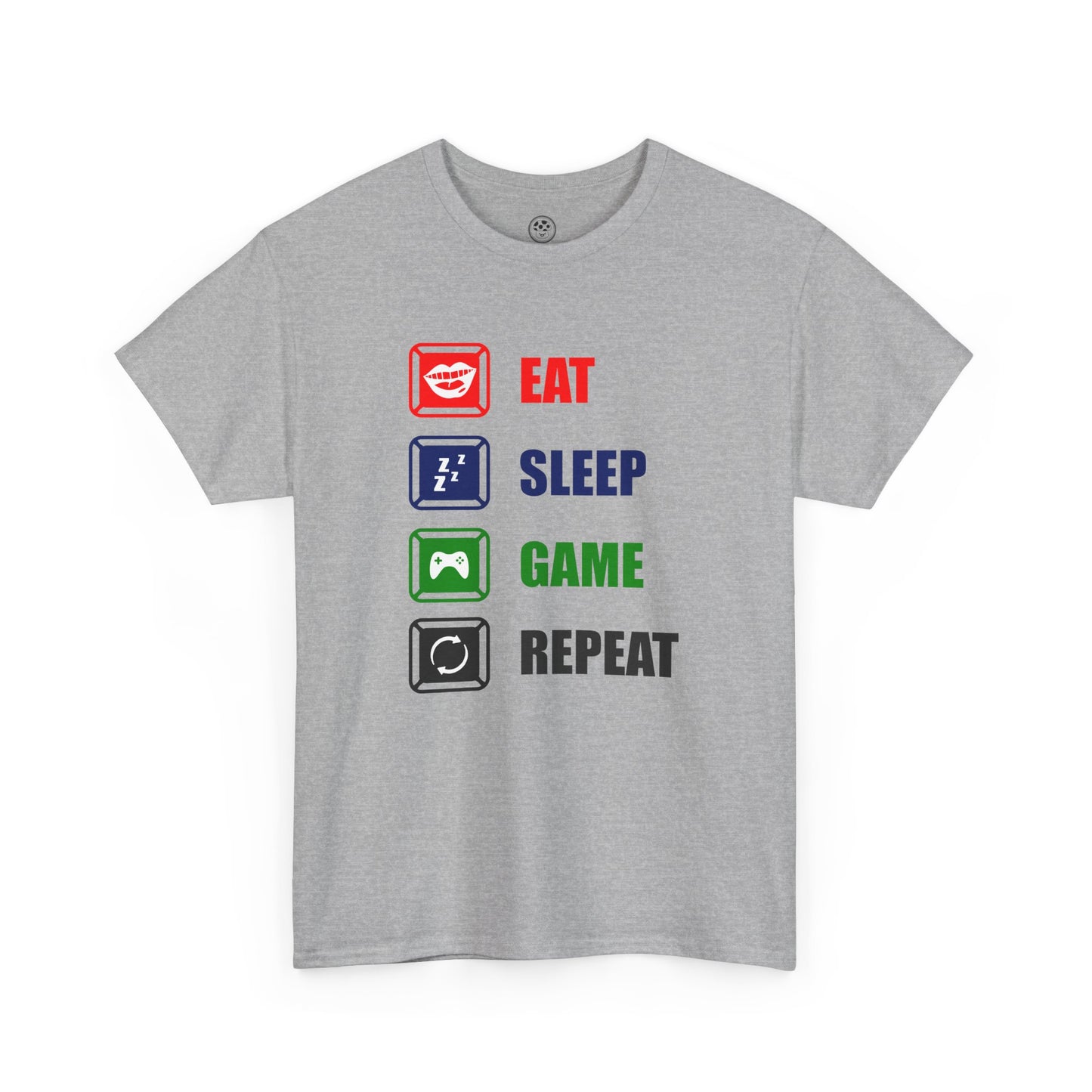 Eat Sleep Game Repeat Tee – Gamer Lifestyle Shirt