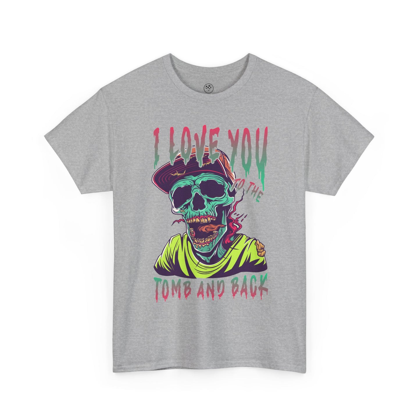 Love You to the Tomb and Back Zombie Tee – Colorful Undead Horror T-Shirt