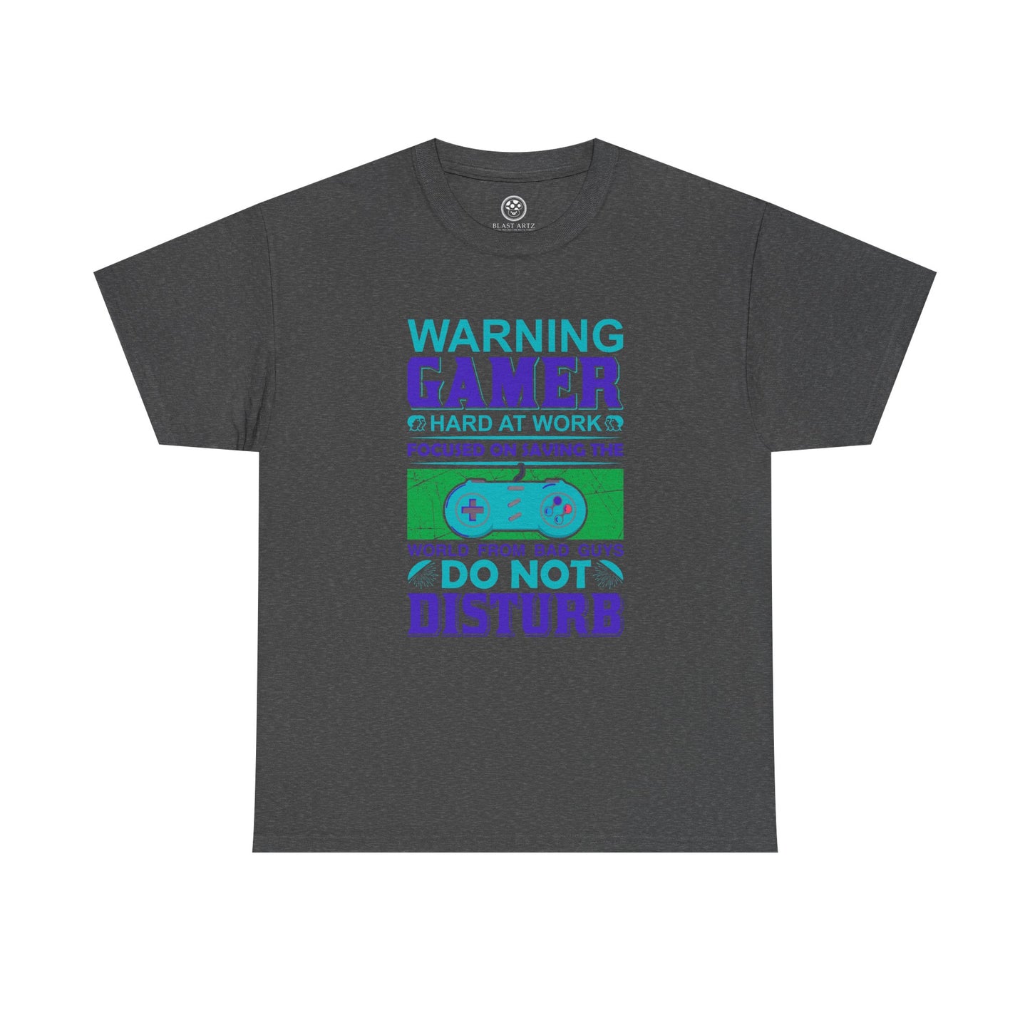 Warning Gamer at Work Tee – Funny Gaming Shirt