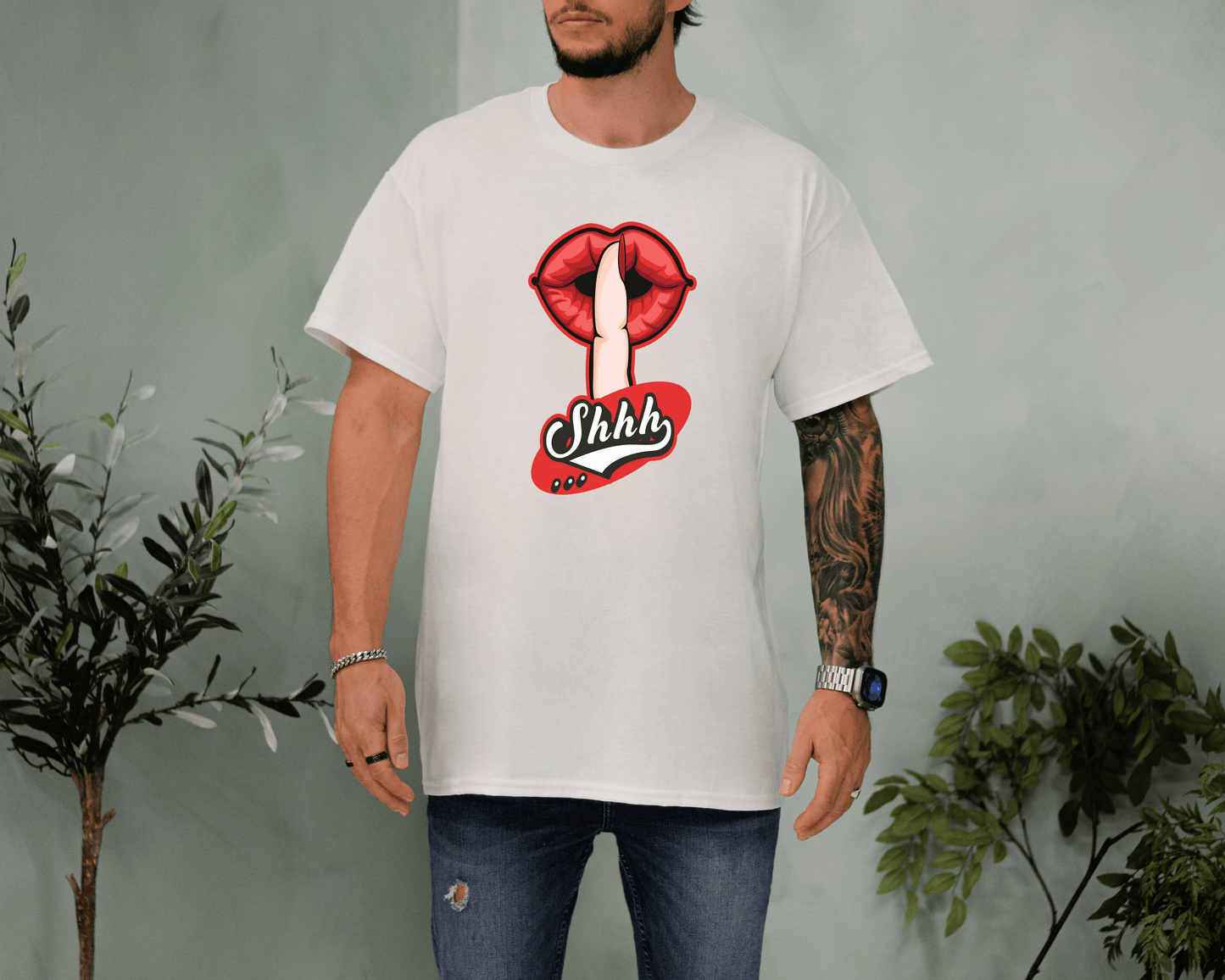Shhh Lips Tee – Bold Silence Statement Shirt