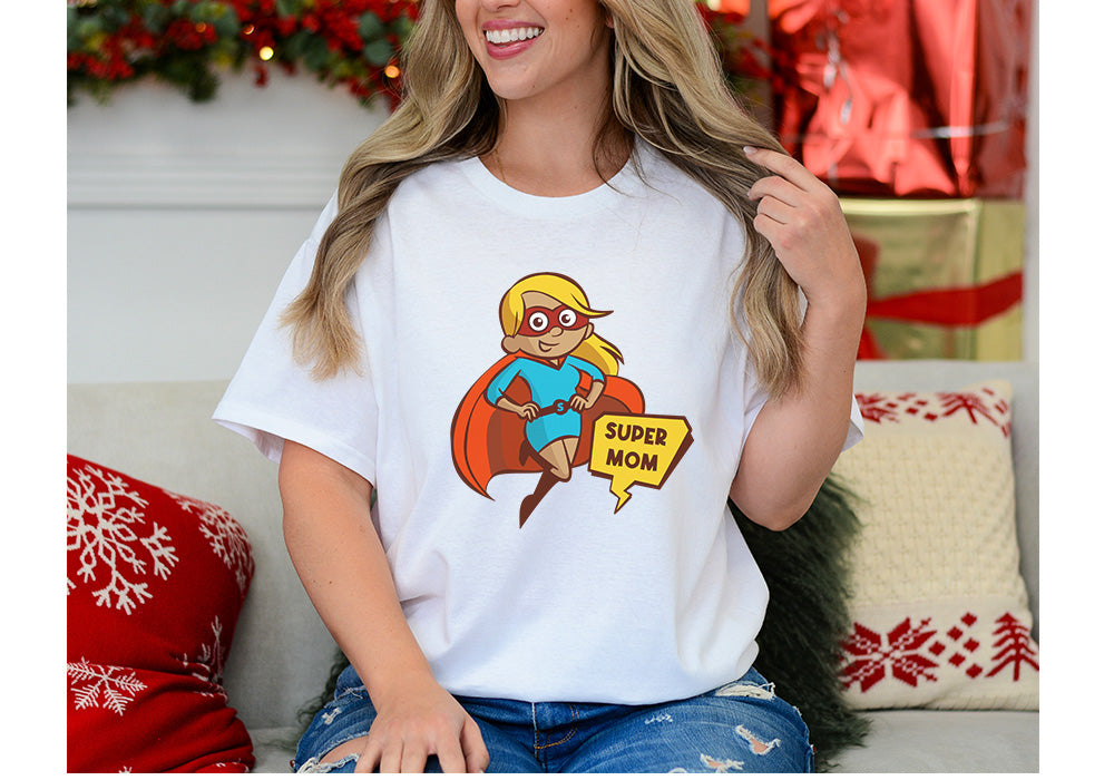Super Mom Tee – Fun Motherhood Graphic T-Shirt