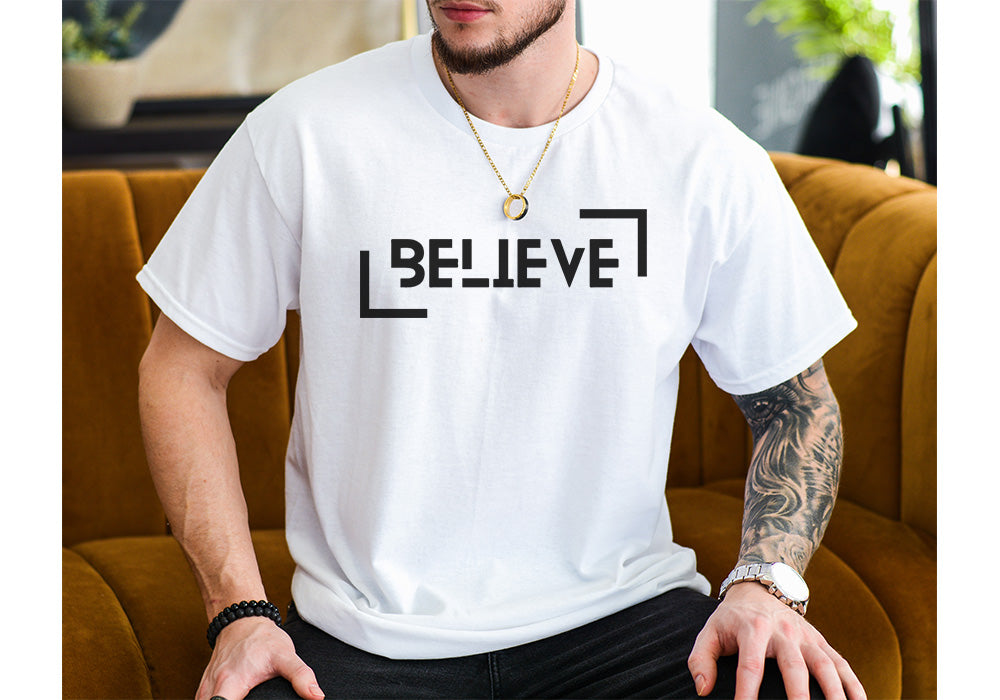 Believe Tee – Minimalist Motivational T-Shirt
