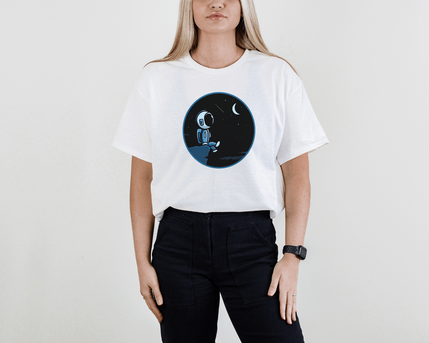 Astronaut Moonlight T-Shirt – Space Dreamer Tee