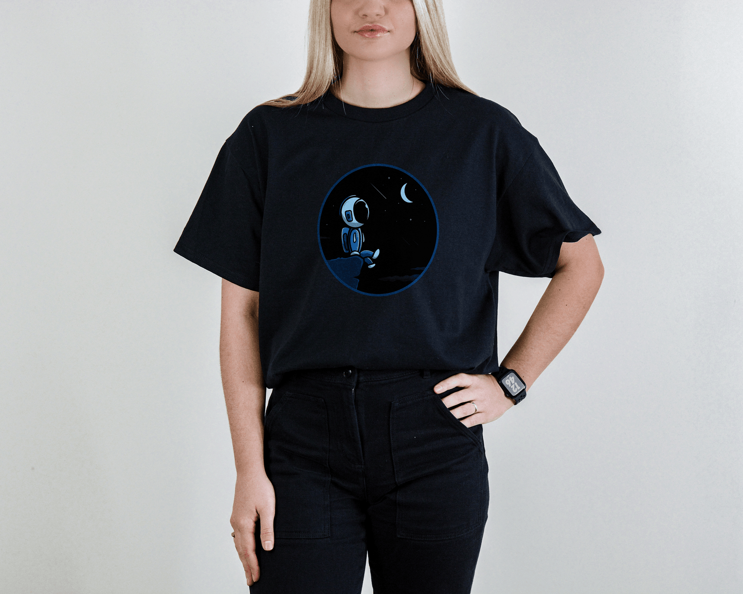 Astronaut Moonlight T-Shirt – Space Dreamer Tee