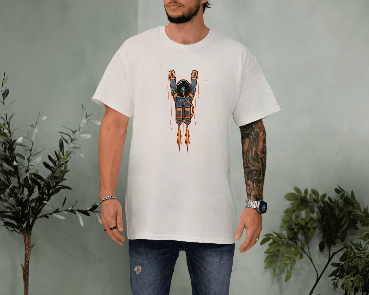 Astronaut Jetpack T-Shirt – Sci-Fi Space Explorer Tee