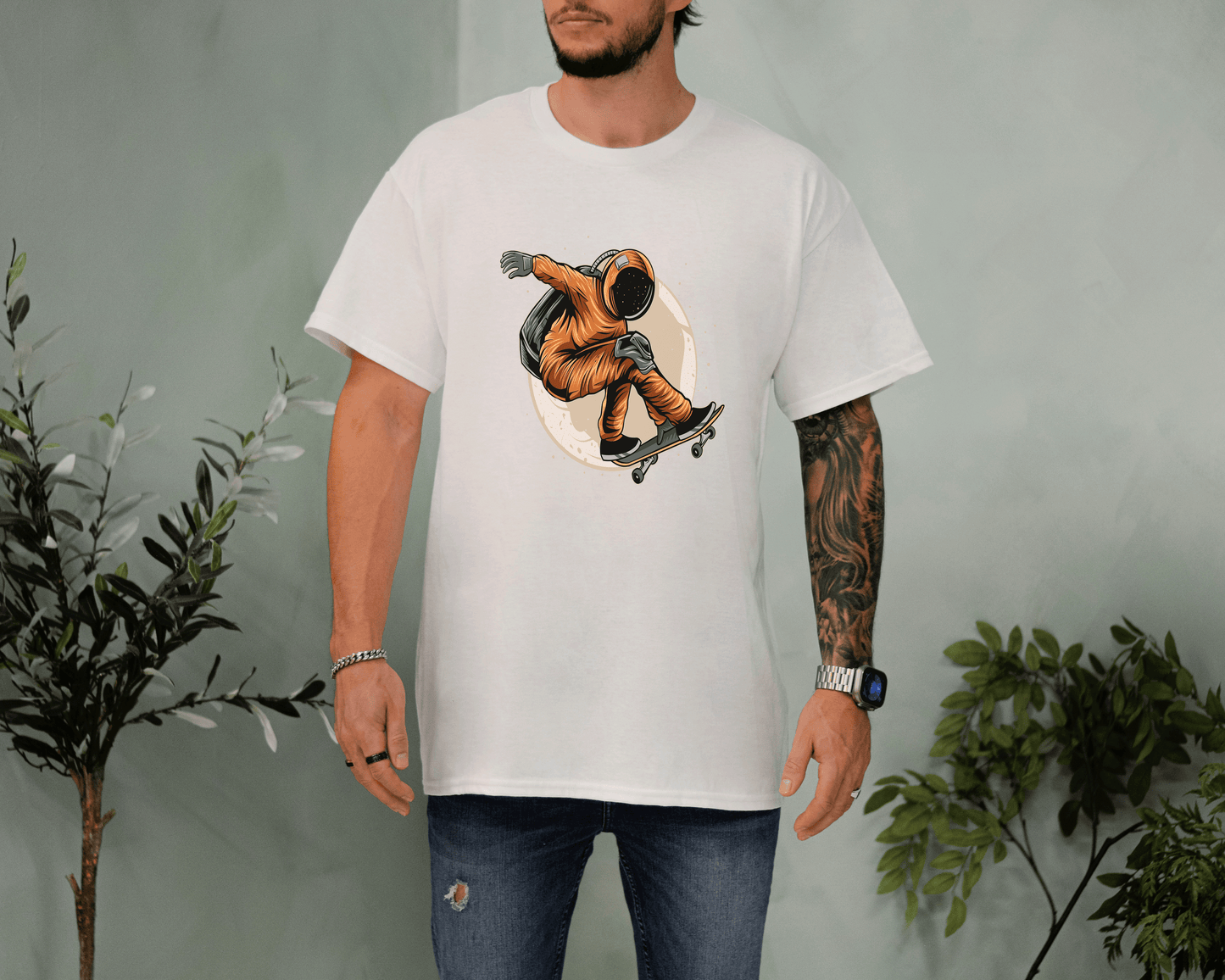 Astronaut Skating T-Shirt – Cosmic Skater Space Tee