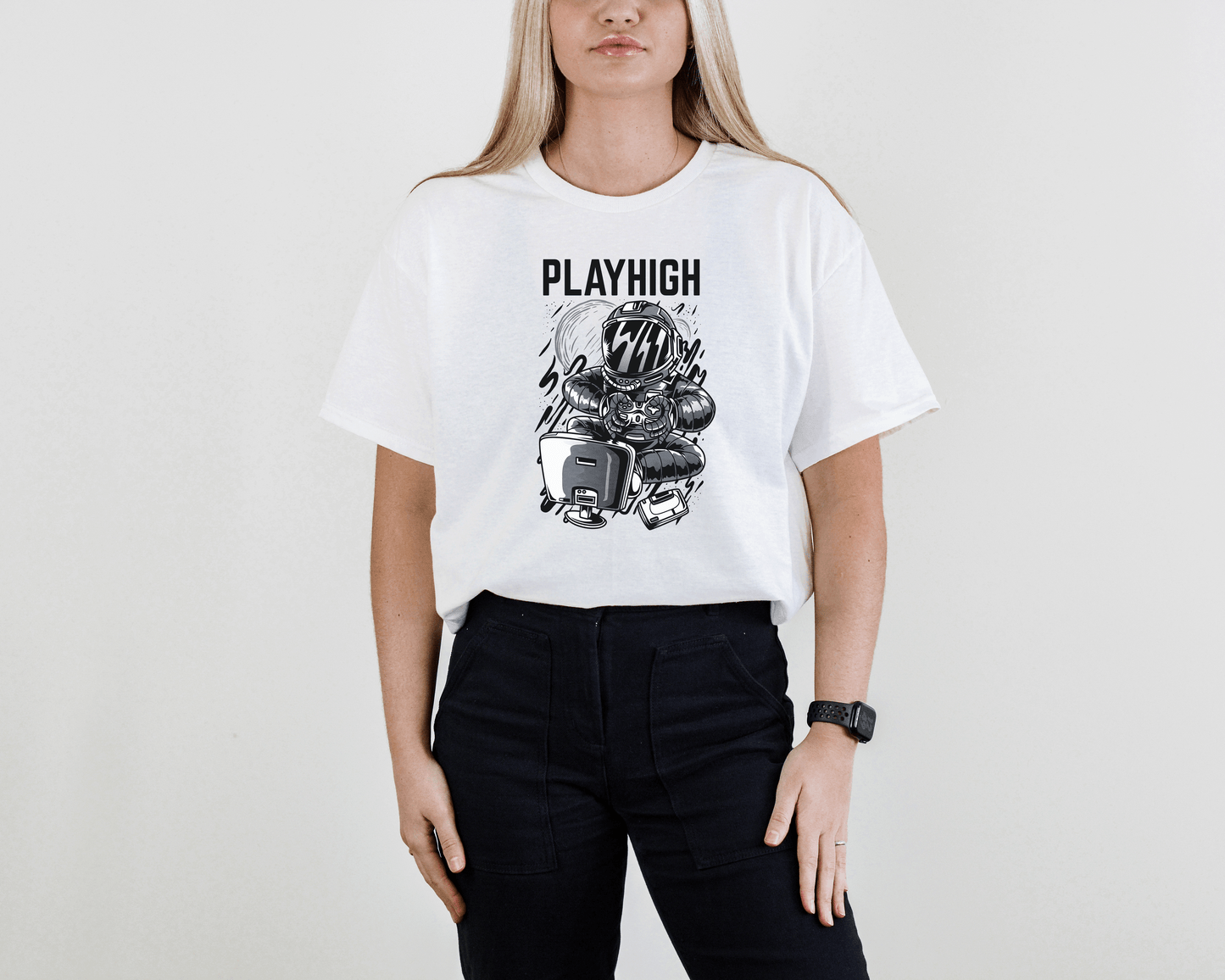 Astronaut Gaming T-Shirt – Retro Space Gamer Tee