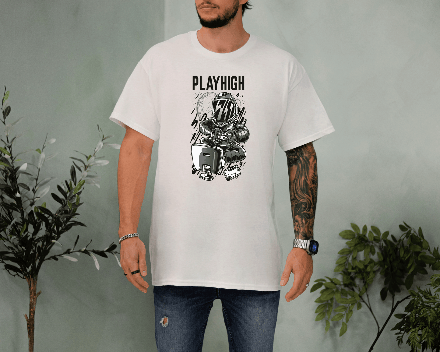 Astronaut Gaming T-Shirt – Retro Space Gamer Tee