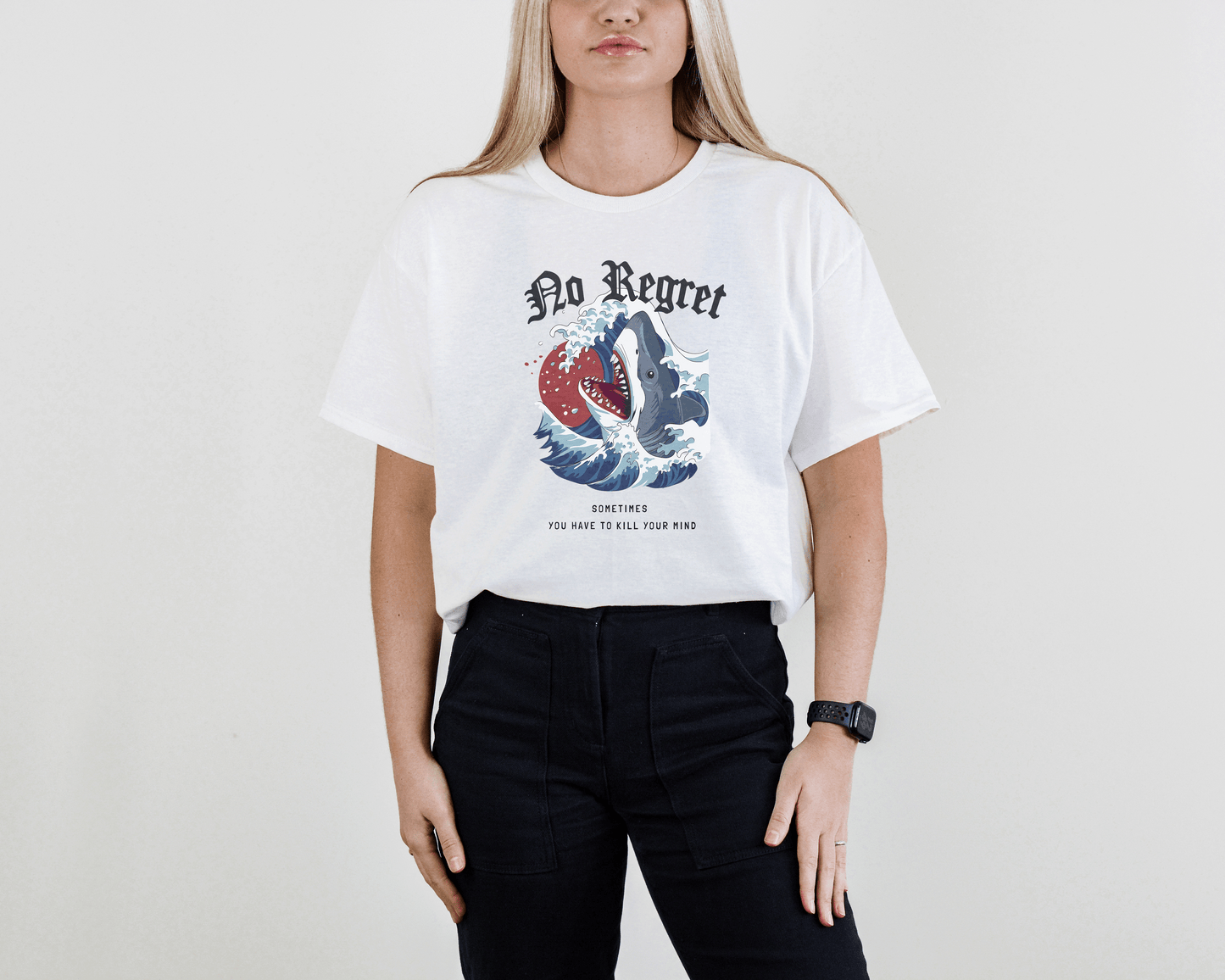 Shark Tee – No Regrets Ocean Graphic Shirt