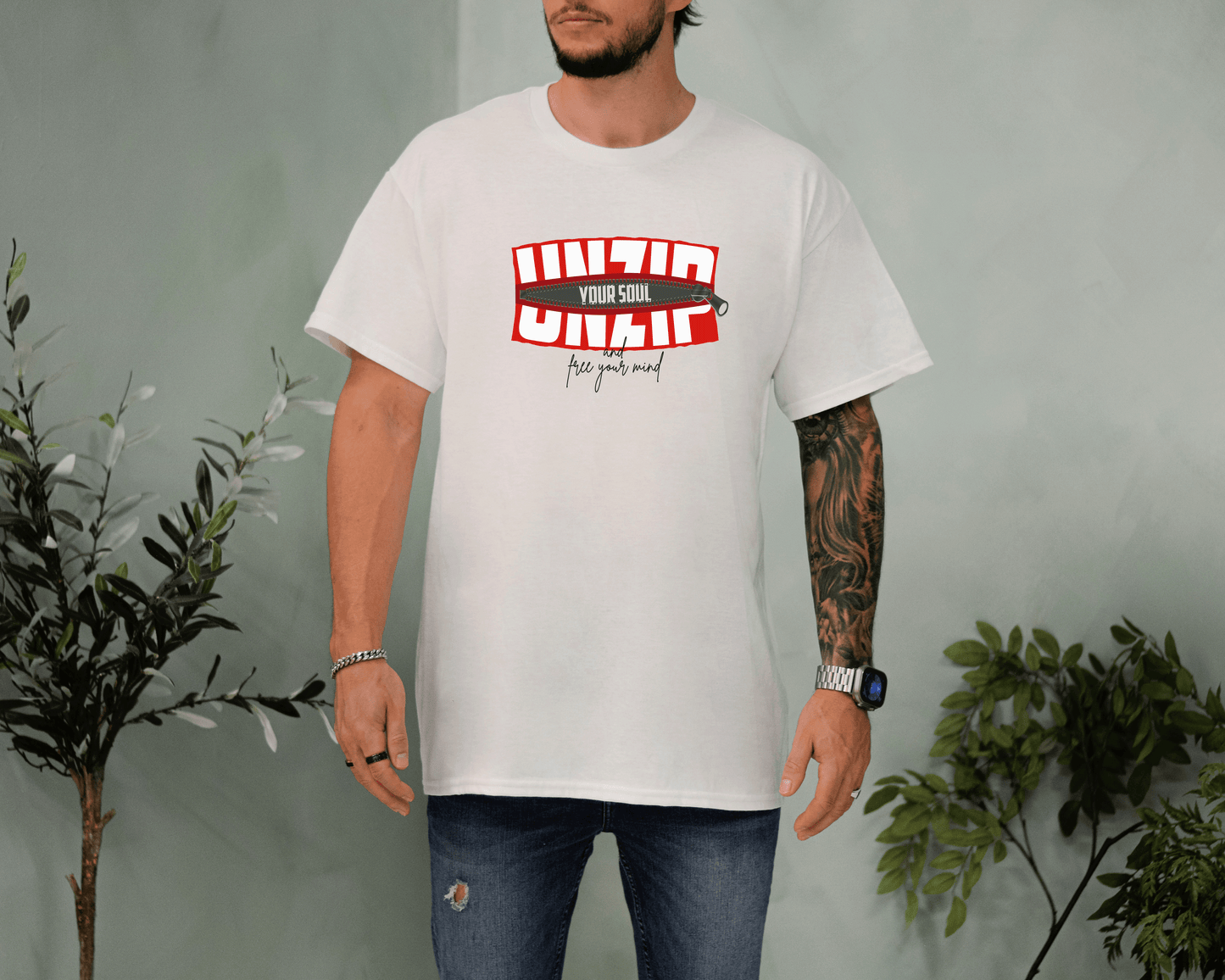 Unzip Your Soul Tee – Bold Graphic Statement Shirt