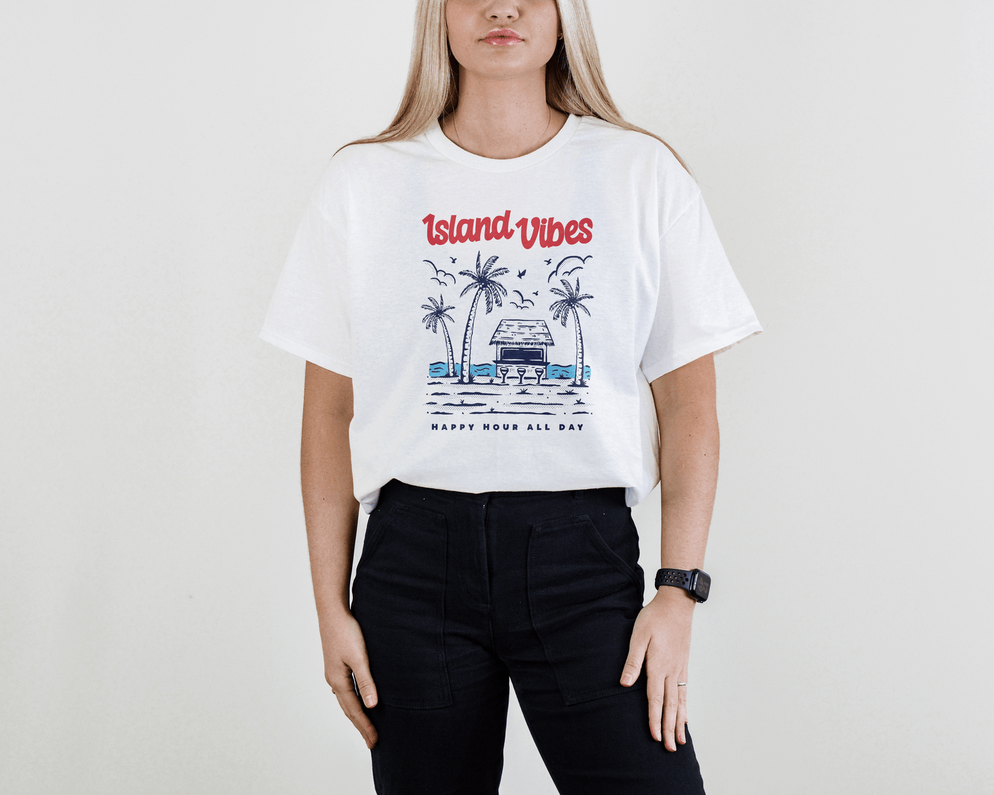 Happy Life Tee – Island Vibes Graphic Shirt