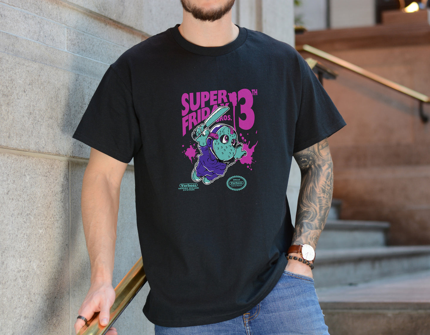 Super Friday 13 Tee – Horror Parody Gaming Shirt