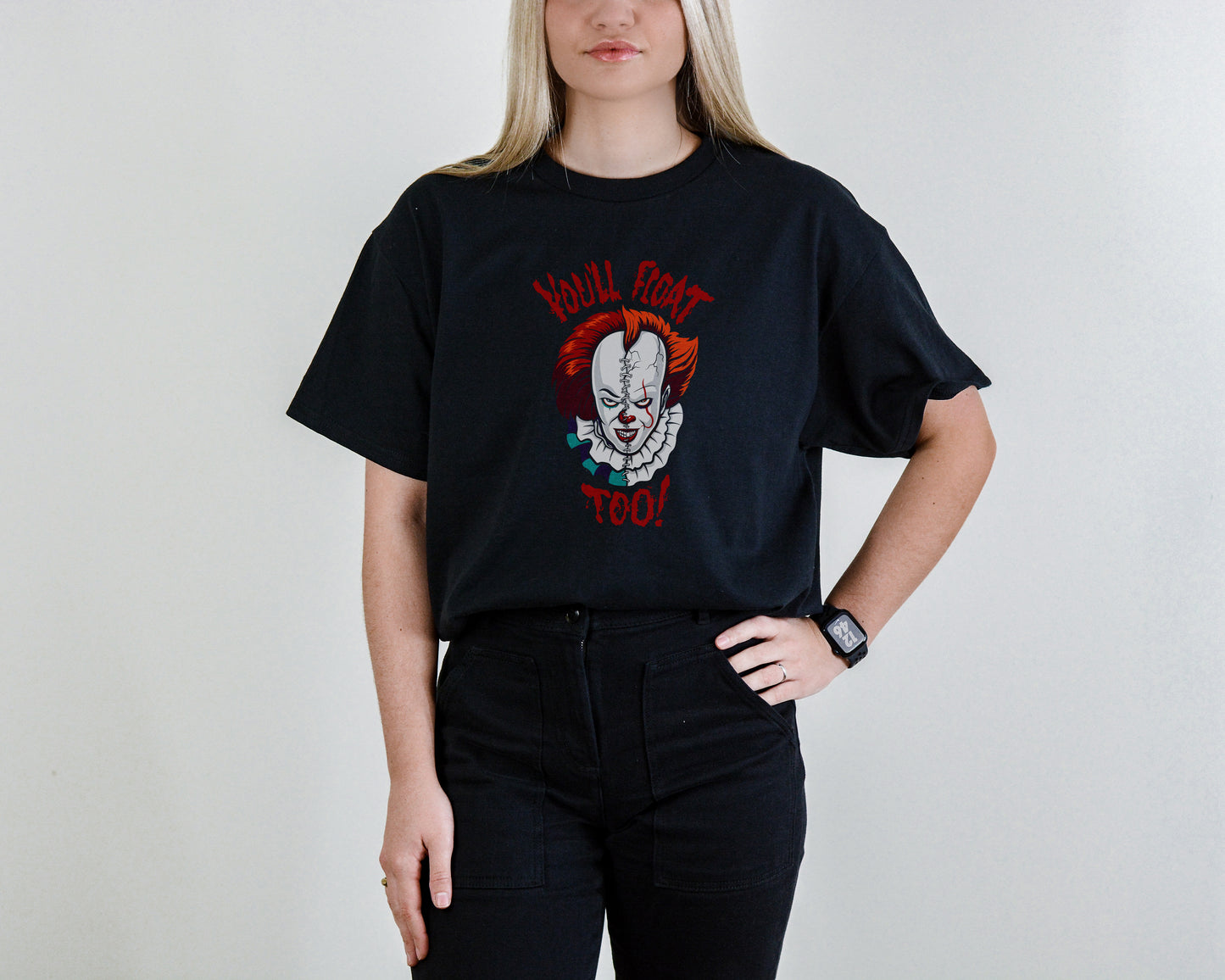 Evil Clown Face Tee – Dark Circus Horror Graphic Shirt