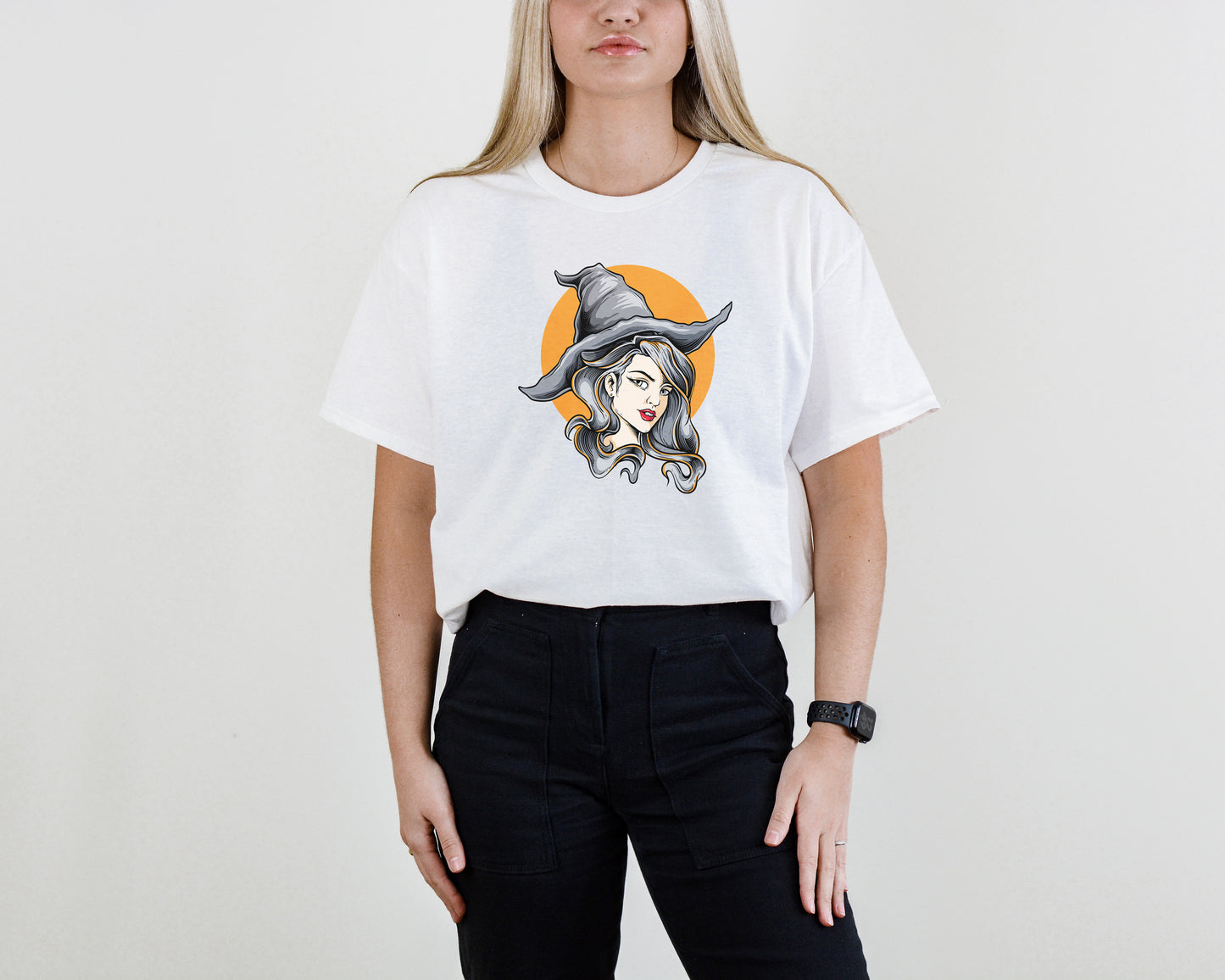 Witching Hour Tee – Mystical Sorceress Graphic Shirt