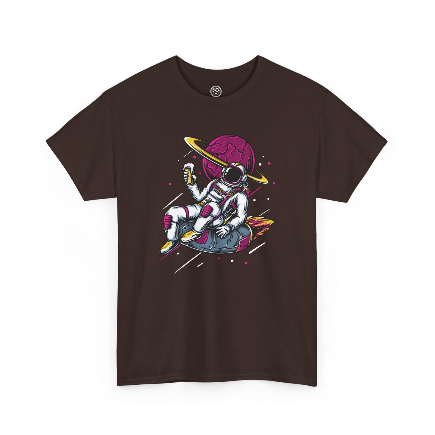 Colorful Astronaut Tee – Trendy Space Cotton Shirt