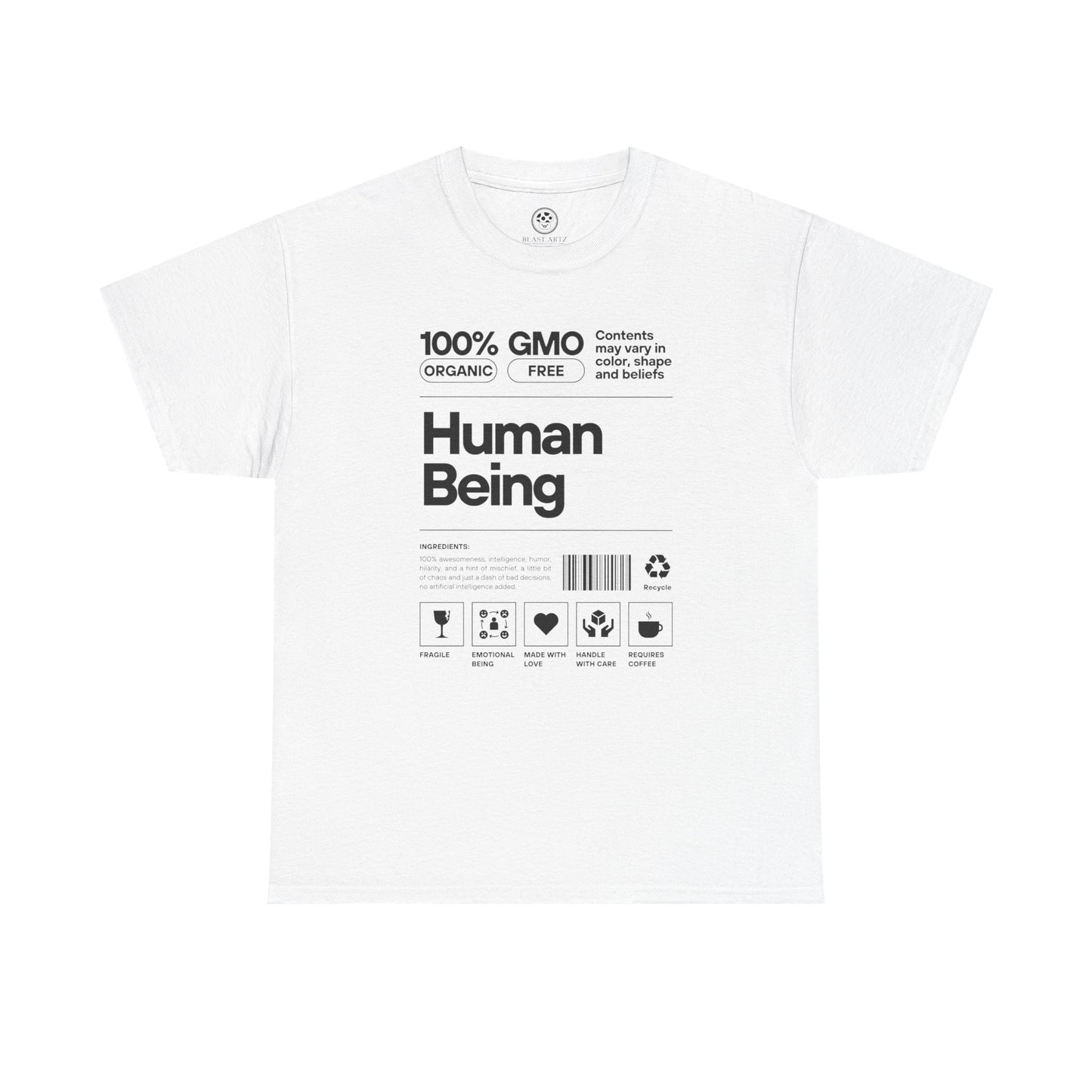 Human Being Spec Sheet Tee (White)
