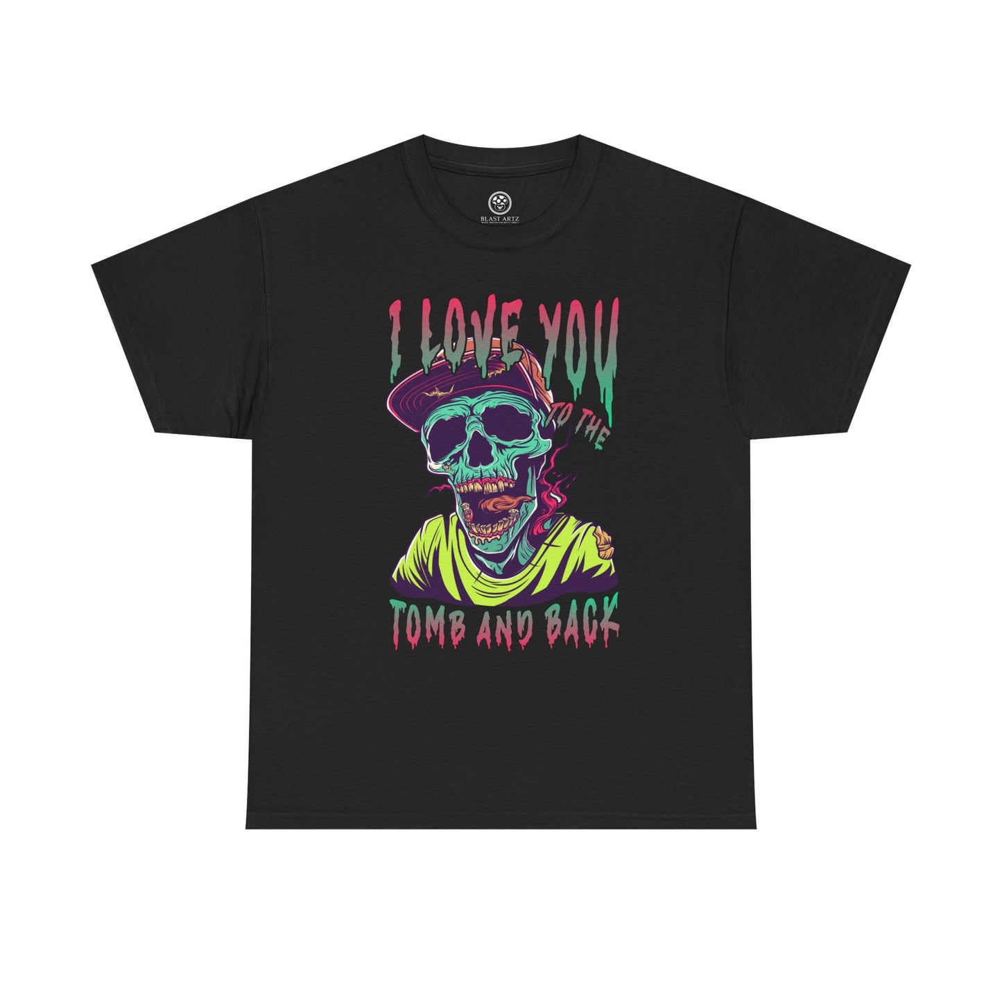Love You to the Tomb and Back Zombie Tee – Colorful Undead Horror T-Shirt