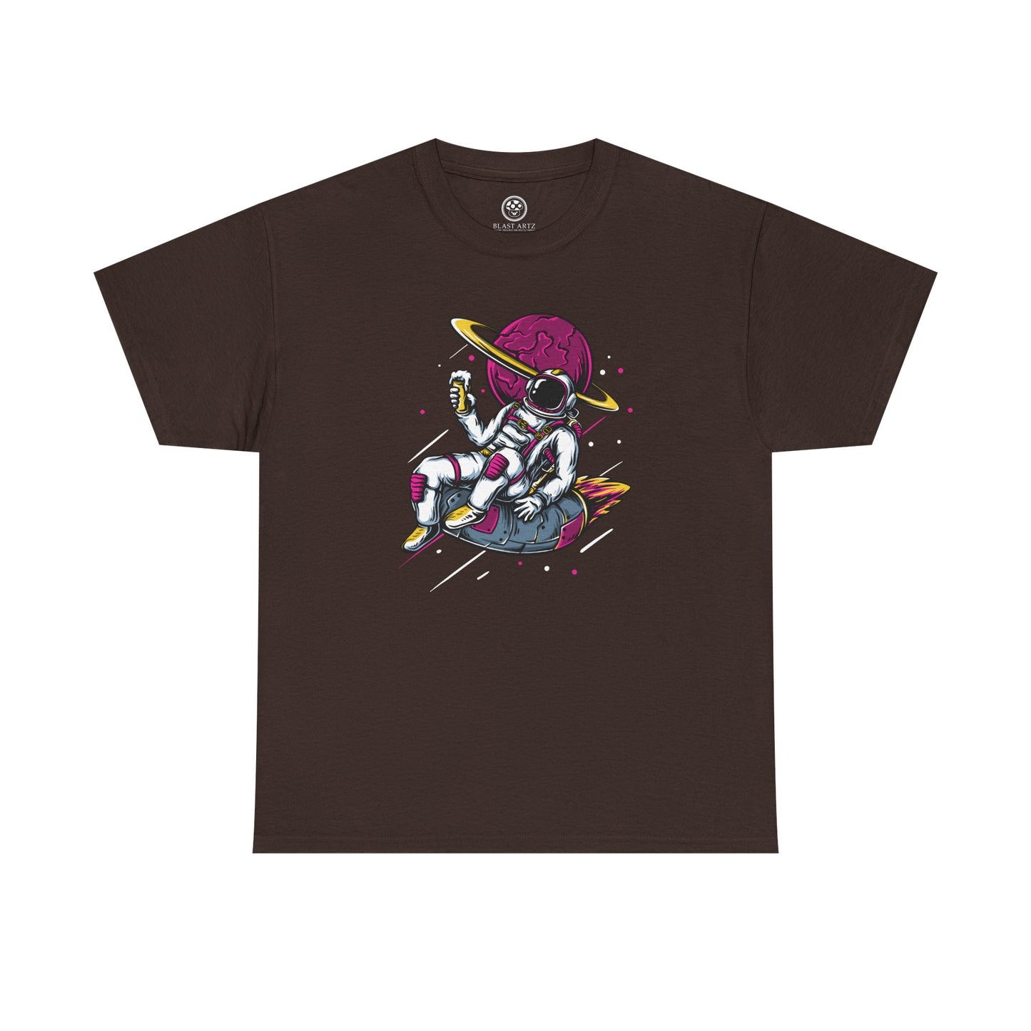 Colorful Astronaut Tee – Trendy Space Cotton Shirt
