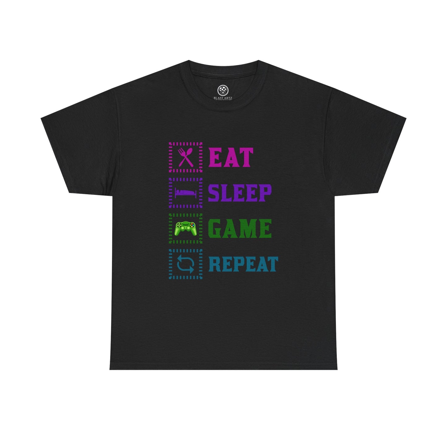 Eat Sleep Game Tee – Gamer Routine Shirt