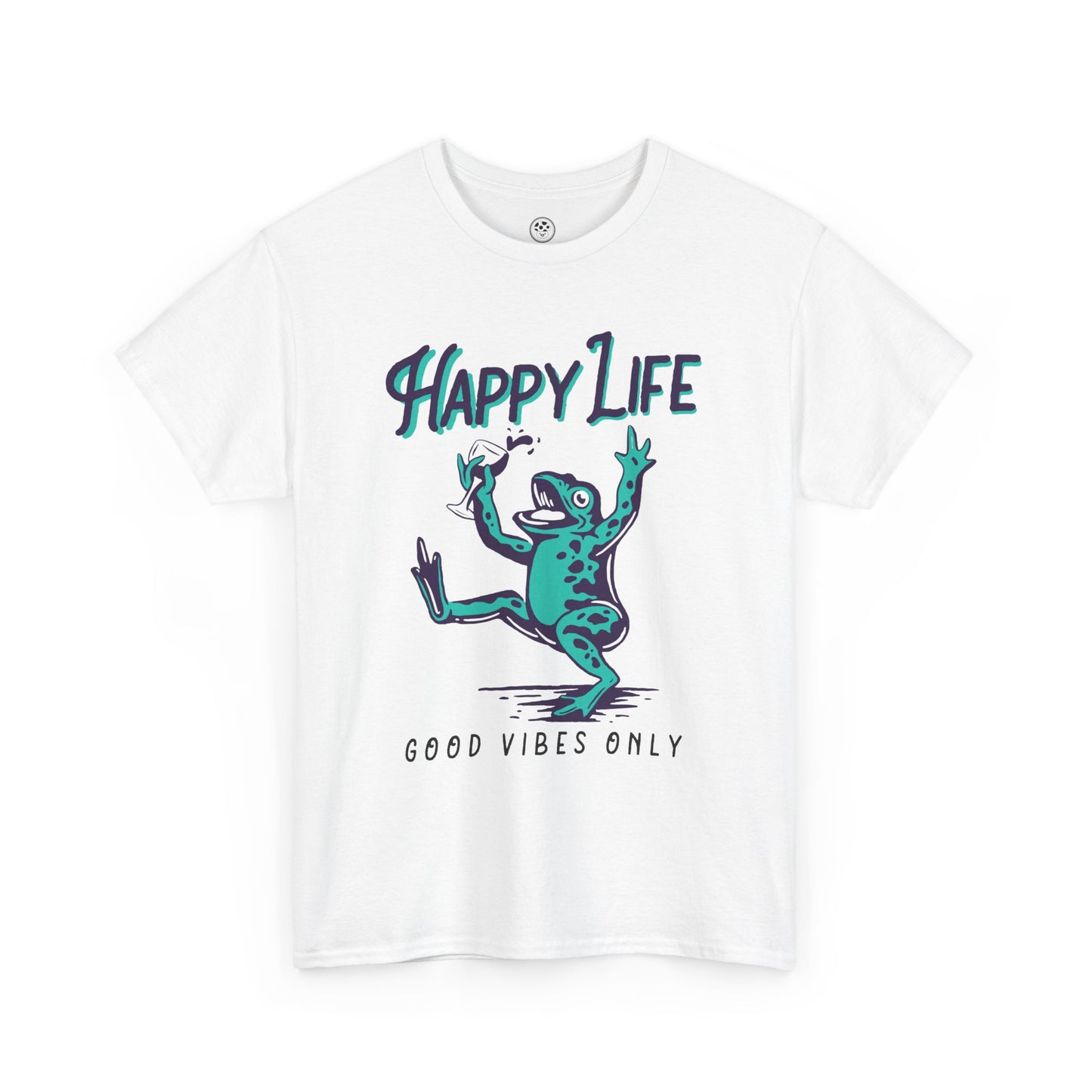 Happy Life Frog Tee – Good Vibes Shirt