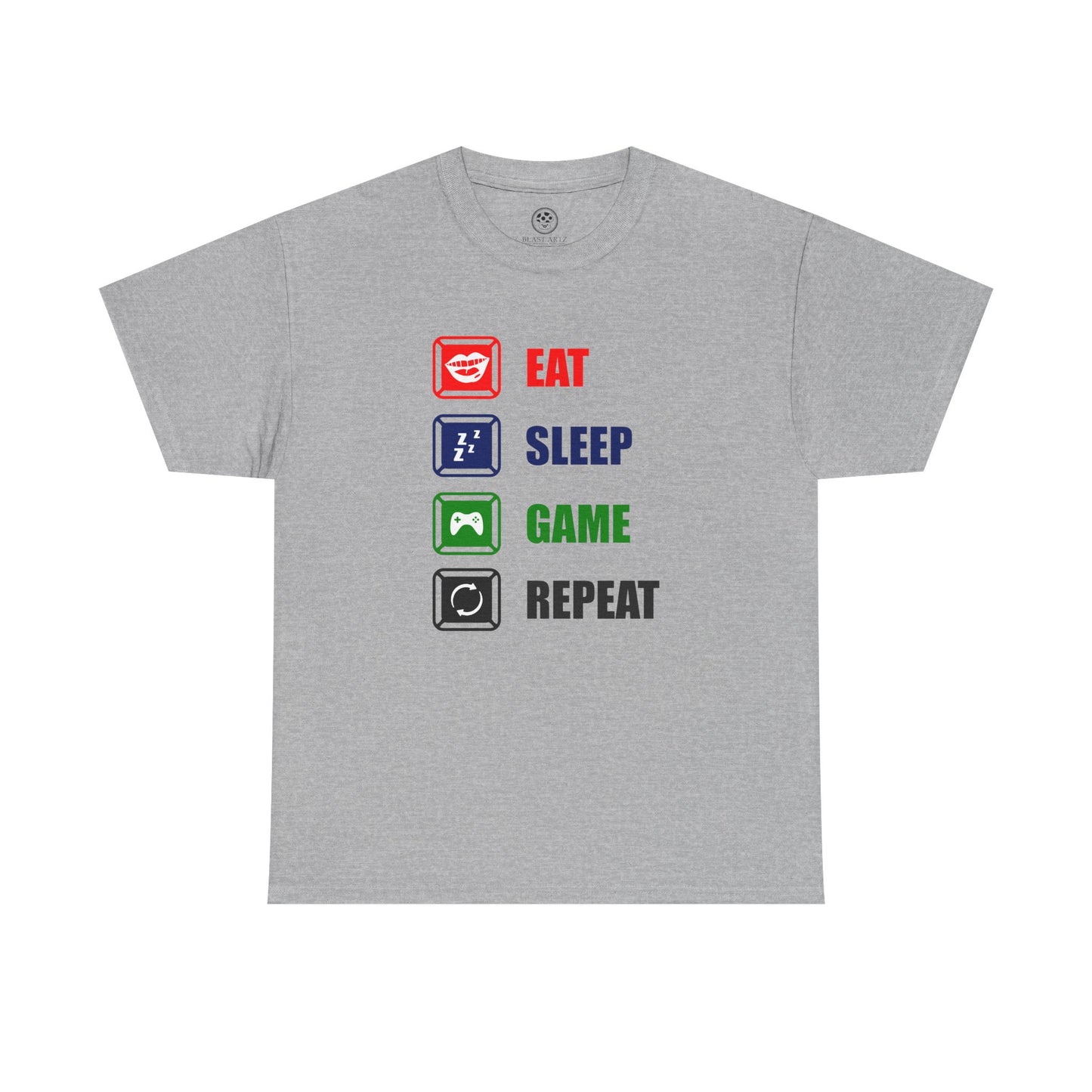 Eat Sleep Game Repeat Tee – Gamer Lifestyle Shirt